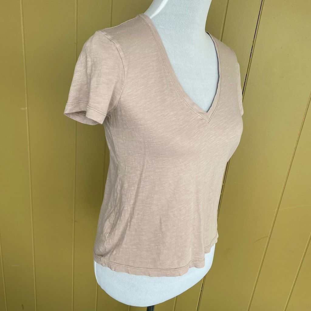 Madewell Madewell women S V-neck short sleeve shirt light pink Size S / US 4 / IT 40 - 4 Thumbnail