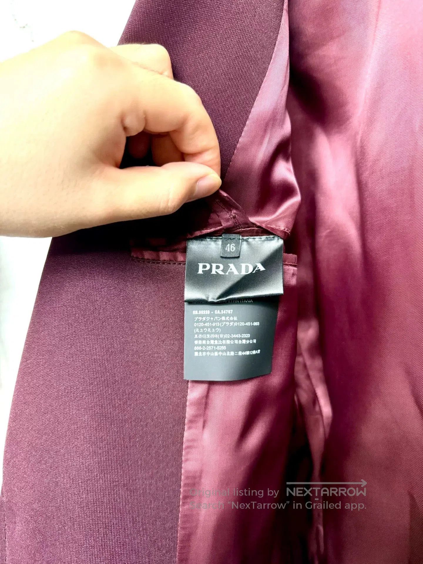 Prada Prada 19SS Runway Space Cotton Logo Blazer. Size US S / EU 44-46 / 1 - 6 Thumbnail