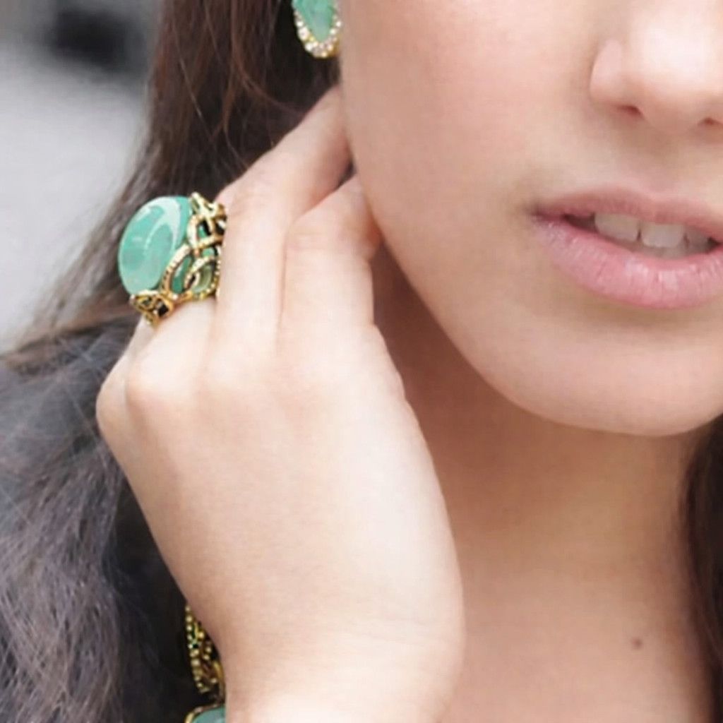 Vacation Amrita Singh Bridgehampton Oval Gold-Tone Statement Ring Size ONE SIZE - 1 Thumbnail