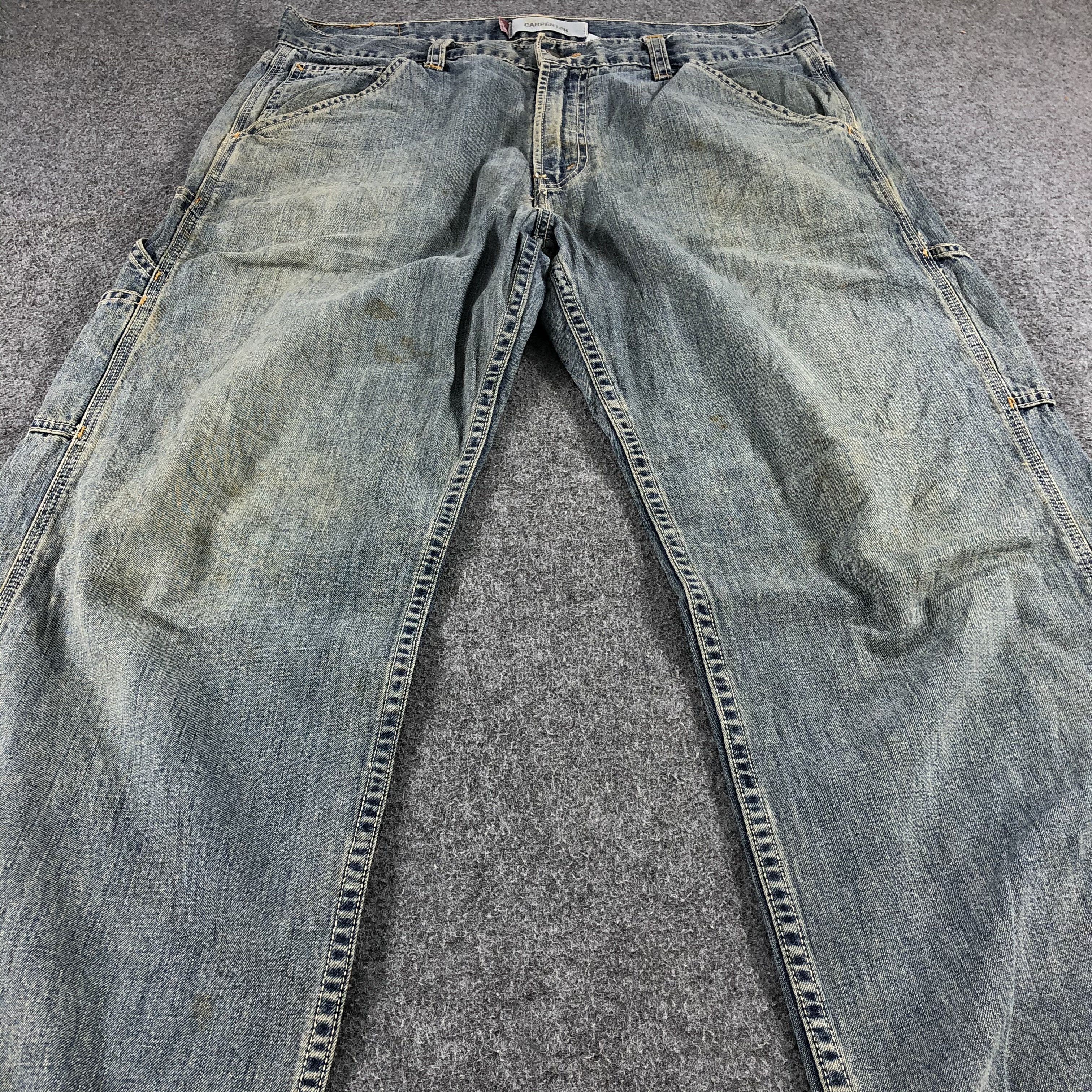Levi's Vintage 90s Light Wash Levis Carpenter Jeans-J1236 Size US 37 - 3 Thumbnail