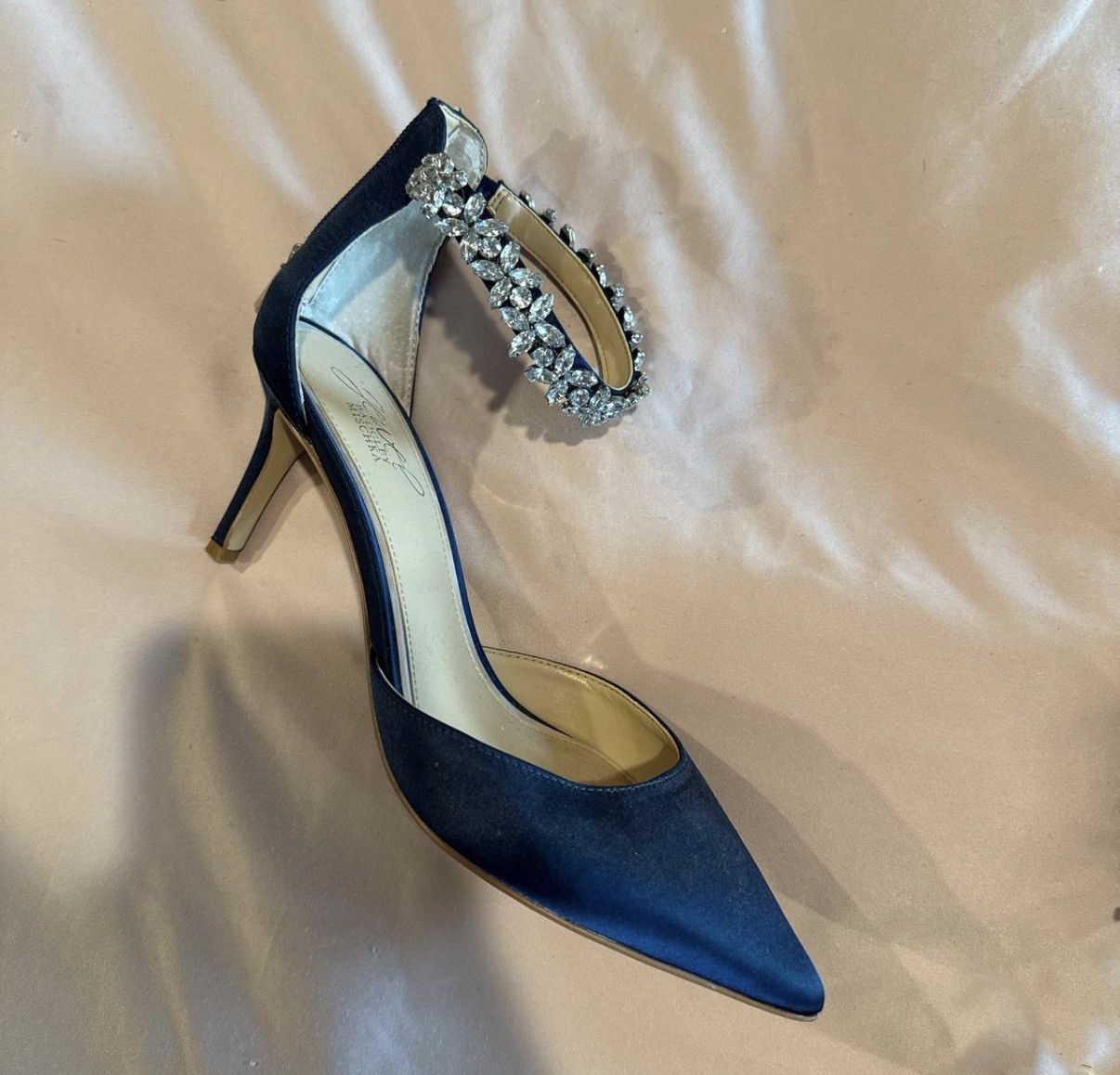 Badgley Mischka Badgley Mishka Heels Blue & Sparkle Size US 8 / IT 38 - 2 Thumbnail