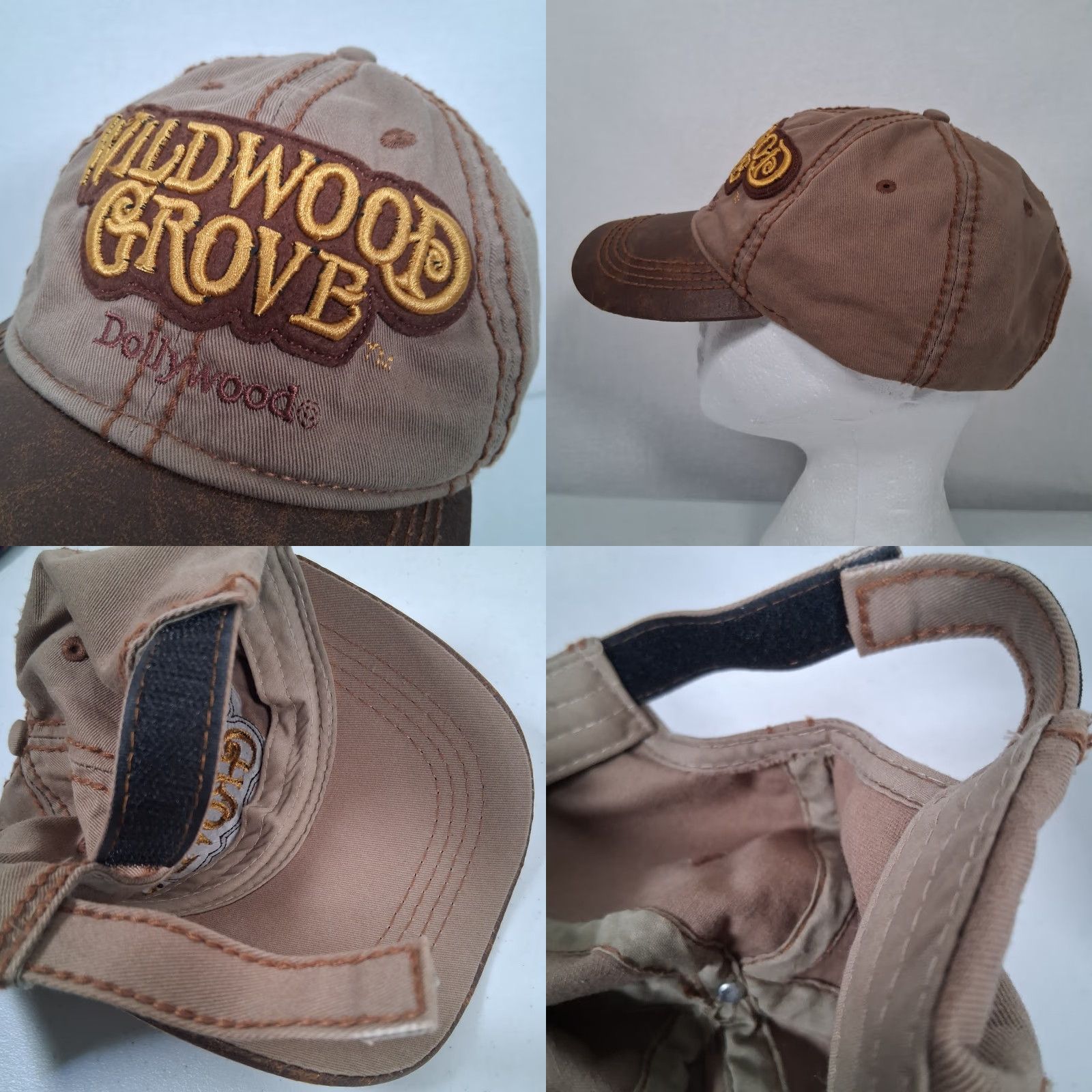 Vintage Dollywood Amusement Park Wildwood Grove Cap Hat Brown Tennessee Strap Back Size US M / EU 48-50 / 2 - 8 Thumbnail