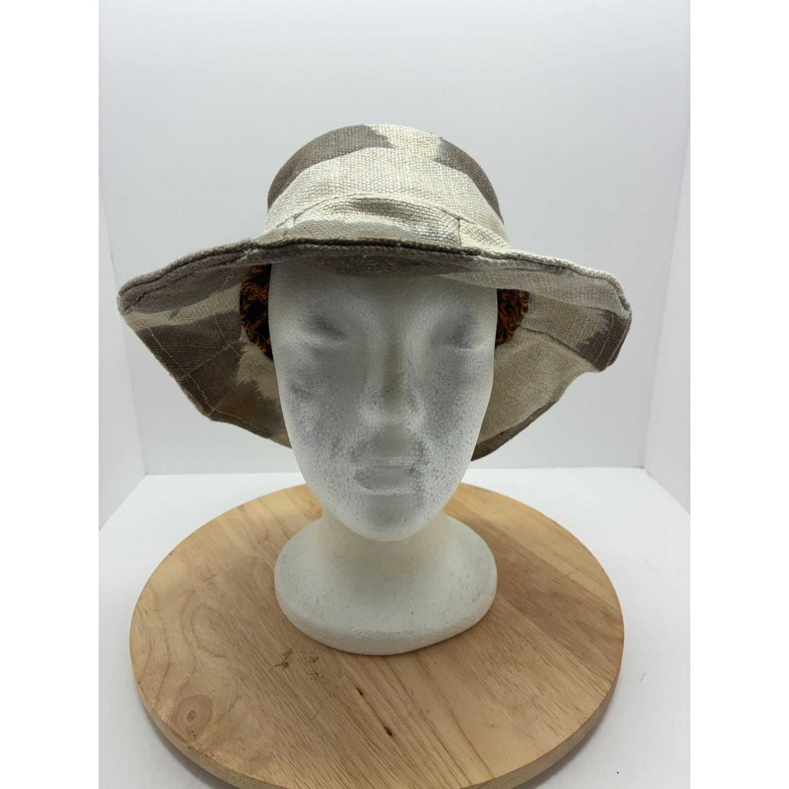 Other Upcycled Canvas Bucket Hat, Handmade Floppy Brim Hat, Flanne Size ONE SIZE - 2 Thumbnail