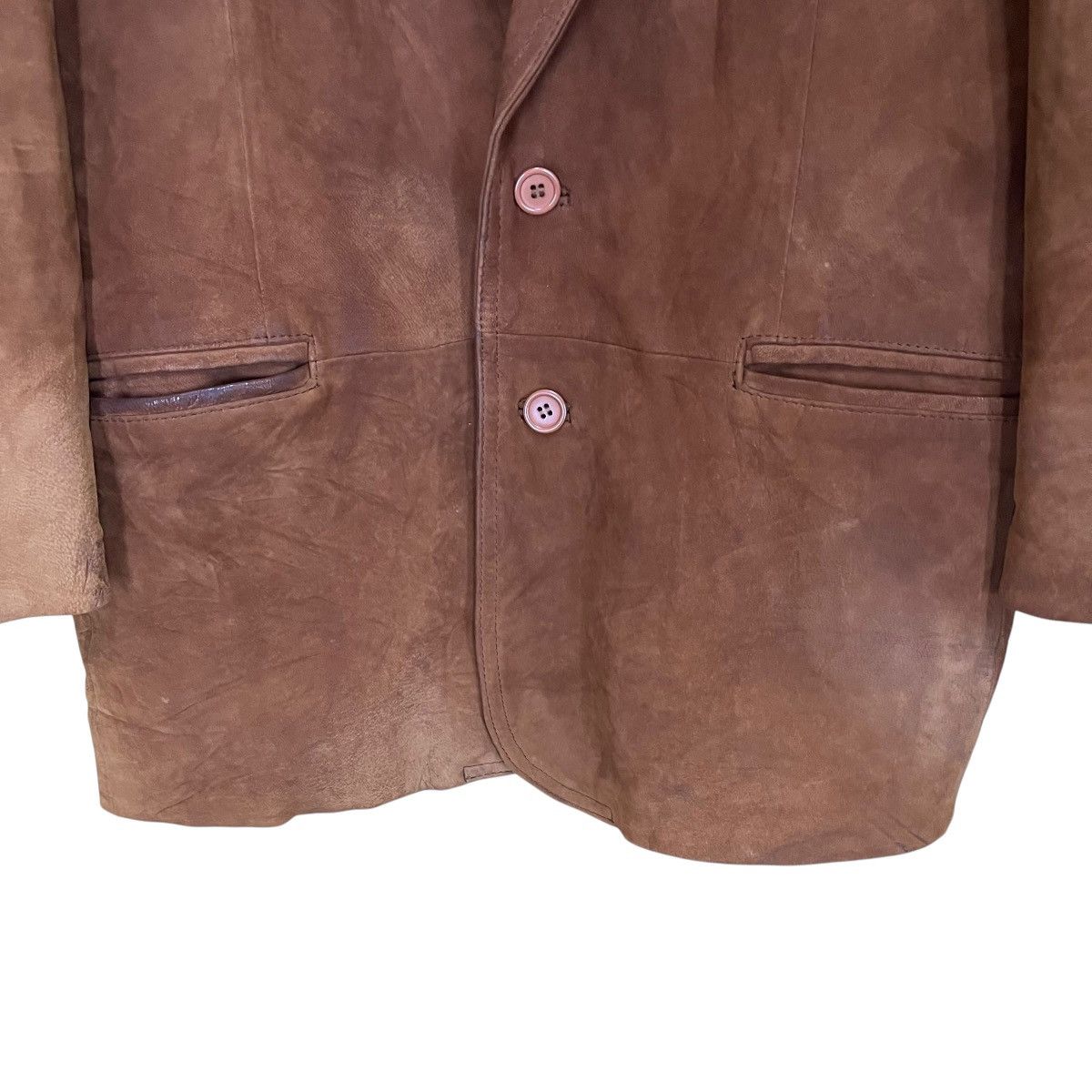 Leather Vintage Suede Leather Button Coat Jacket Size M Size US M / EU 48-50 / 2 - 9 Thumbnail
