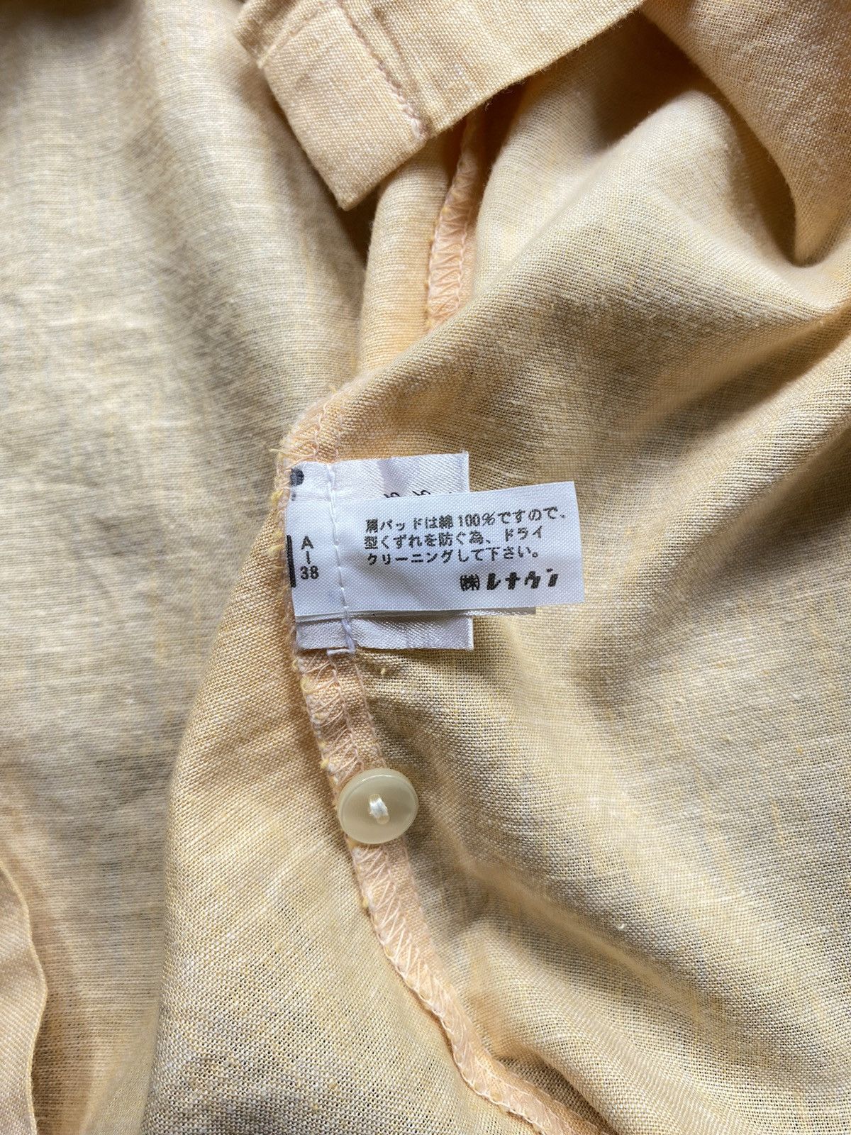 Designer NORMA KAMALI Vintage Peach Button-Up Shirt Size US XL / EU 56 / 4 - 4 Thumbnail