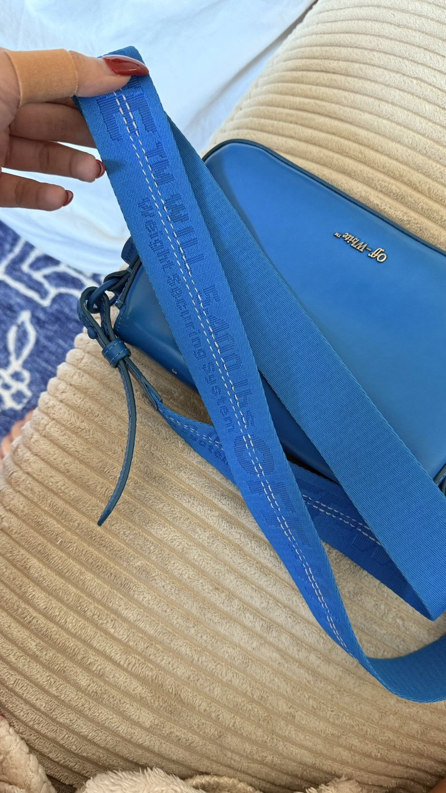 Off-White × Virgil Abloh Off-White Blue Mini Binder Clip Flap Bag Size ONE SIZE - 7 Thumbnail