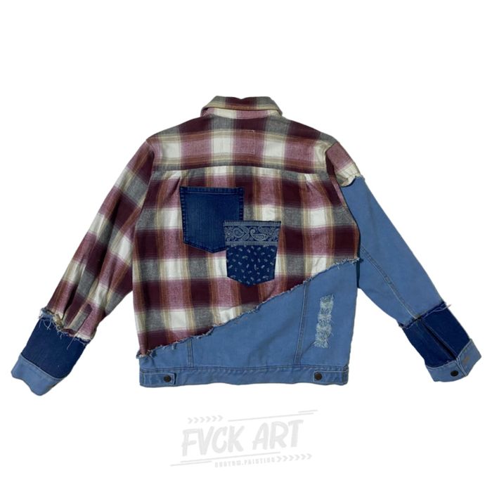 Custom Jacket Rework Denim Jacket Veterano by Fvck.Art | Grailed