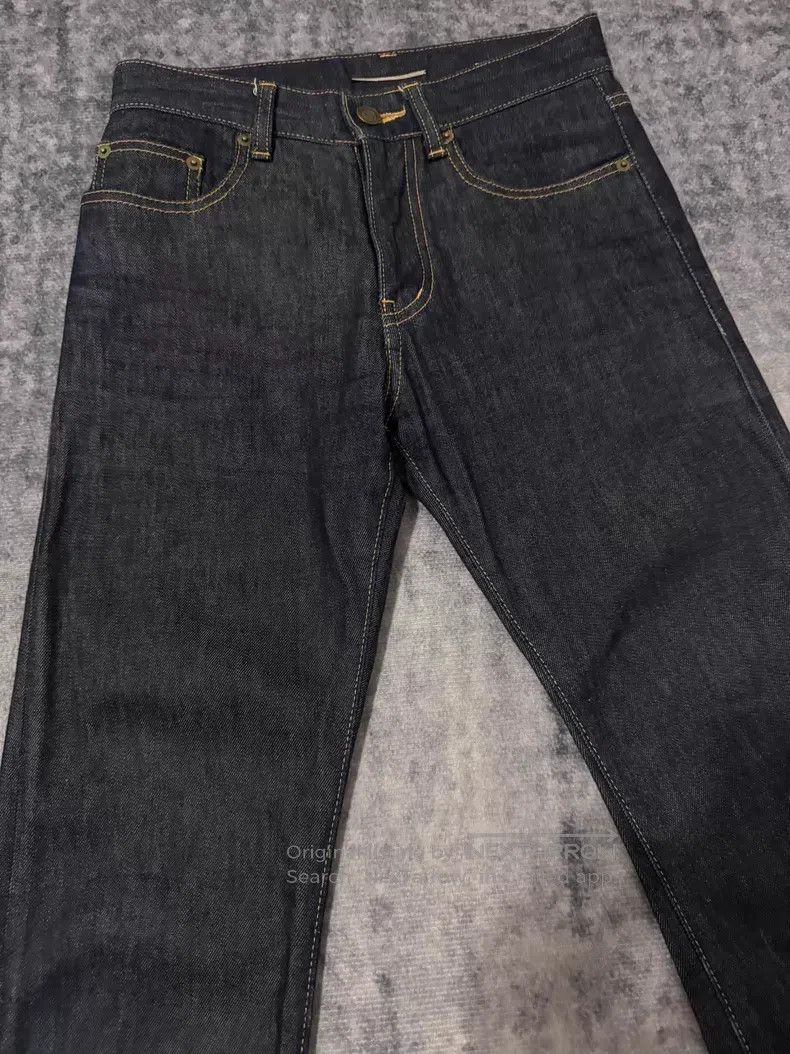 Saint Laurent Paris Saint Laurent Paris Deep Blue Raw Basic Denim Jeans Size US 26 / EU 42 - 3 Thumbnail