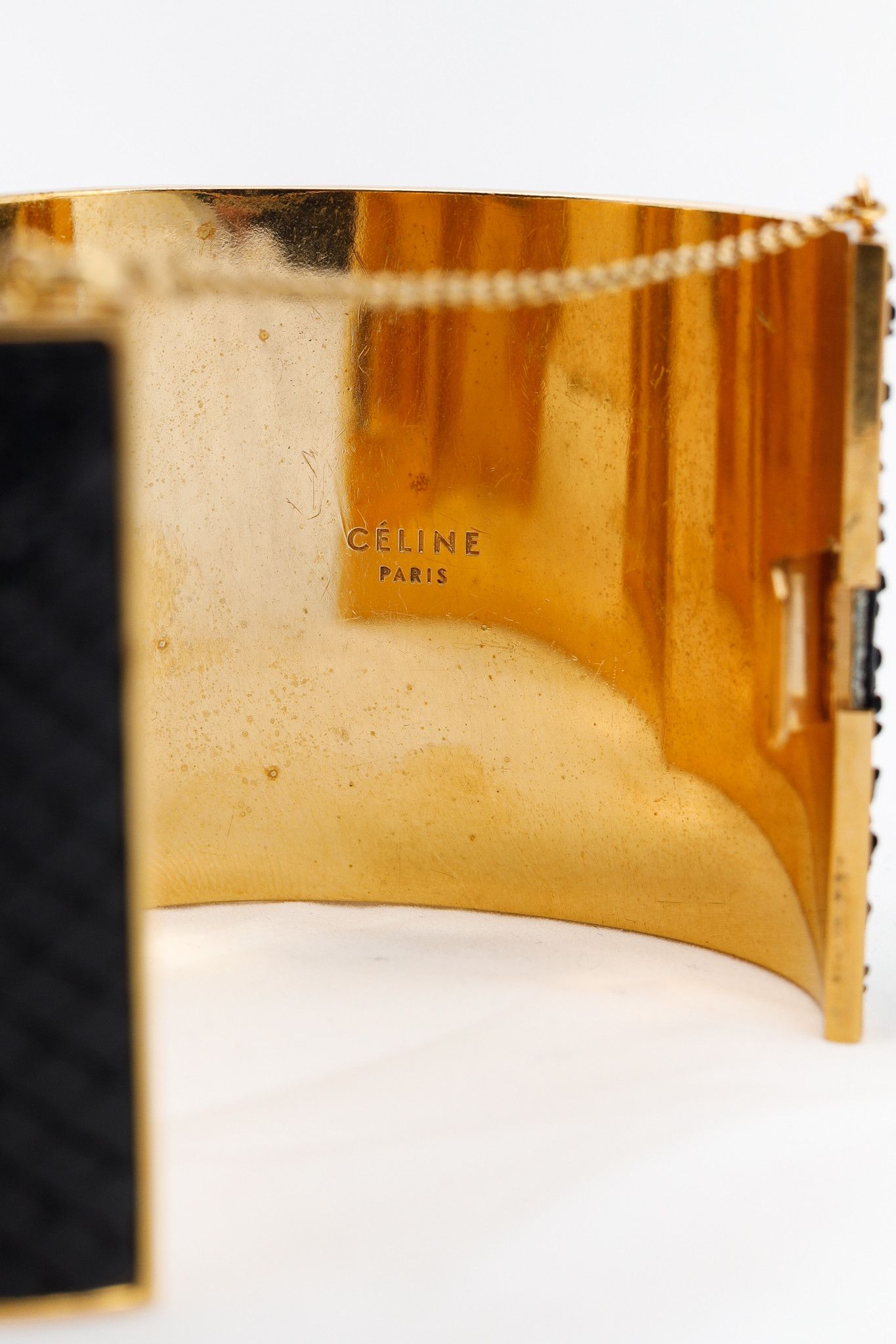 Celine Celine Black Snakeskin Wide Cuff Size ONE SIZE - 6 Thumbnail