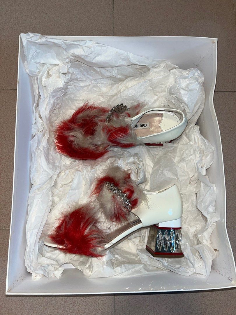 Miu Miu Miu Miu Faux Fur Heels Size US 10 / IT 40 - 7 Thumbnail