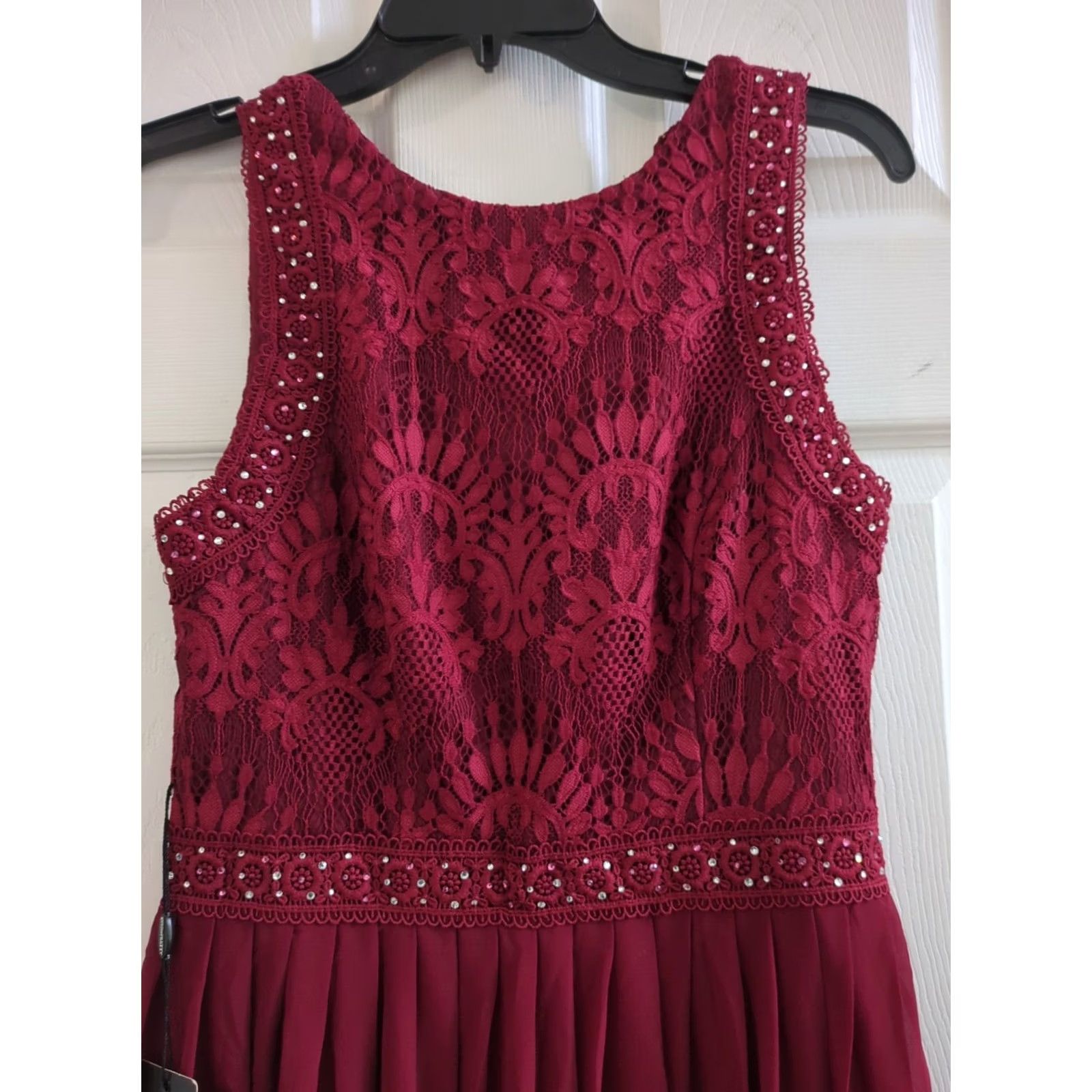 Vintage VINTAGE Ever pretty Lace Sequin Dress Ball Gown Night Party Cocktail Size 8 Red Womens NWT Size M / US 6-8 / IT 42-44 - 2 Thumbnail