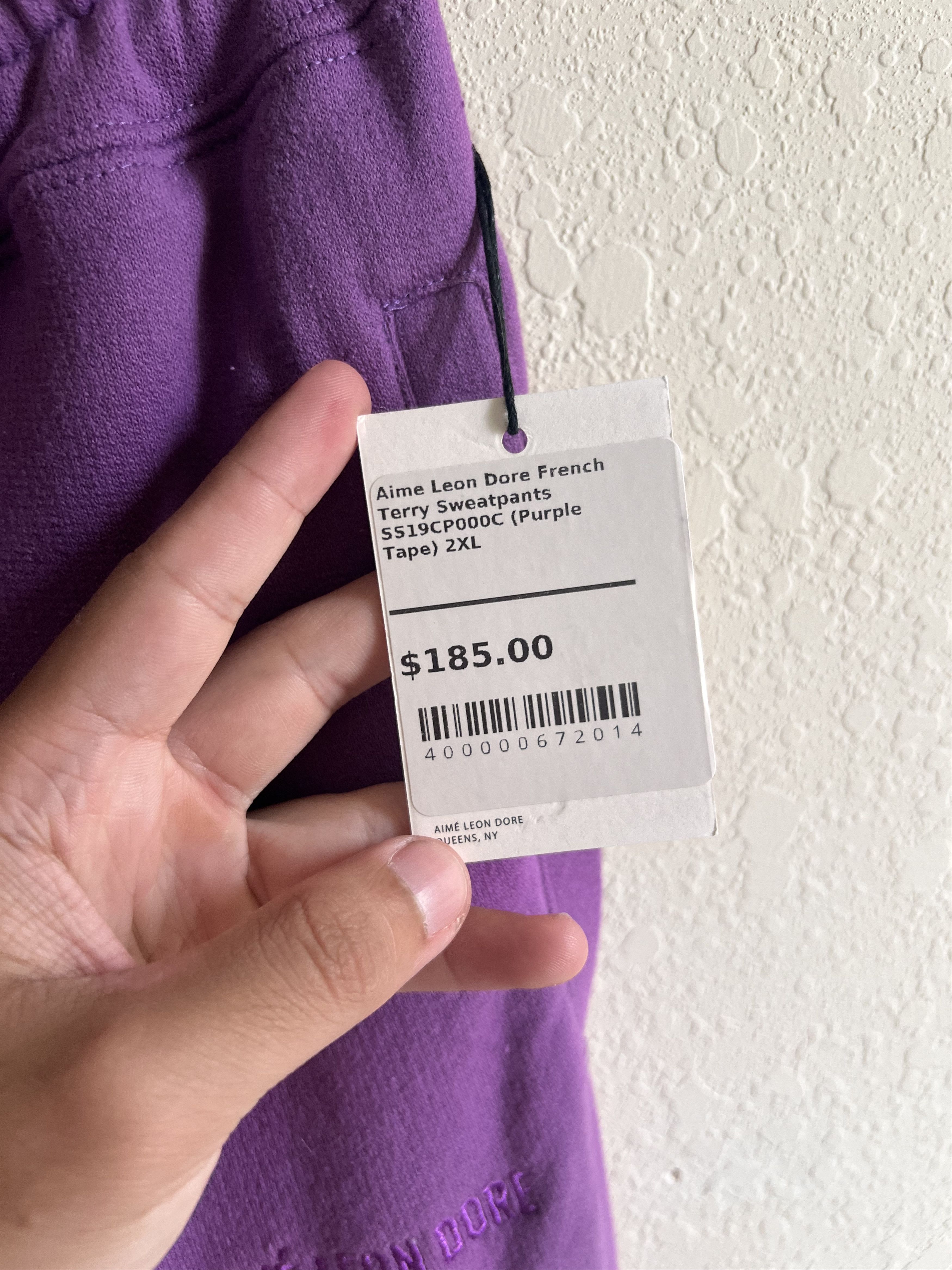 Aime Leon Dore Aime Leon Dore Purple French Terry Sweatpants New XXL Size US 41 - 2 Thumbnail