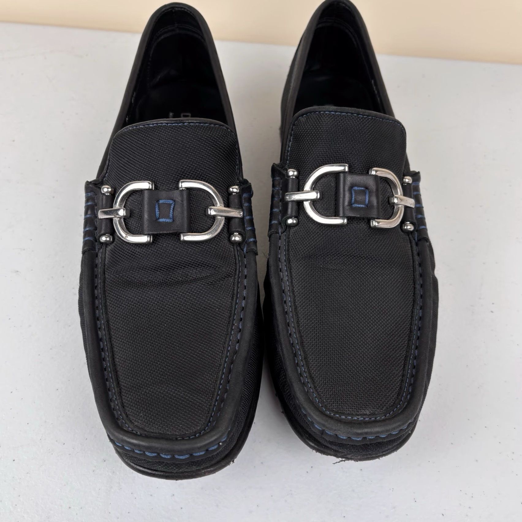 Donald Pliner Donald J. Pliner Loafers Men 8.5 Narrow Black Leather Horsebit Dacio 2 Dress Slip On Size US 9 / EU 42 - 6 Thumbnail