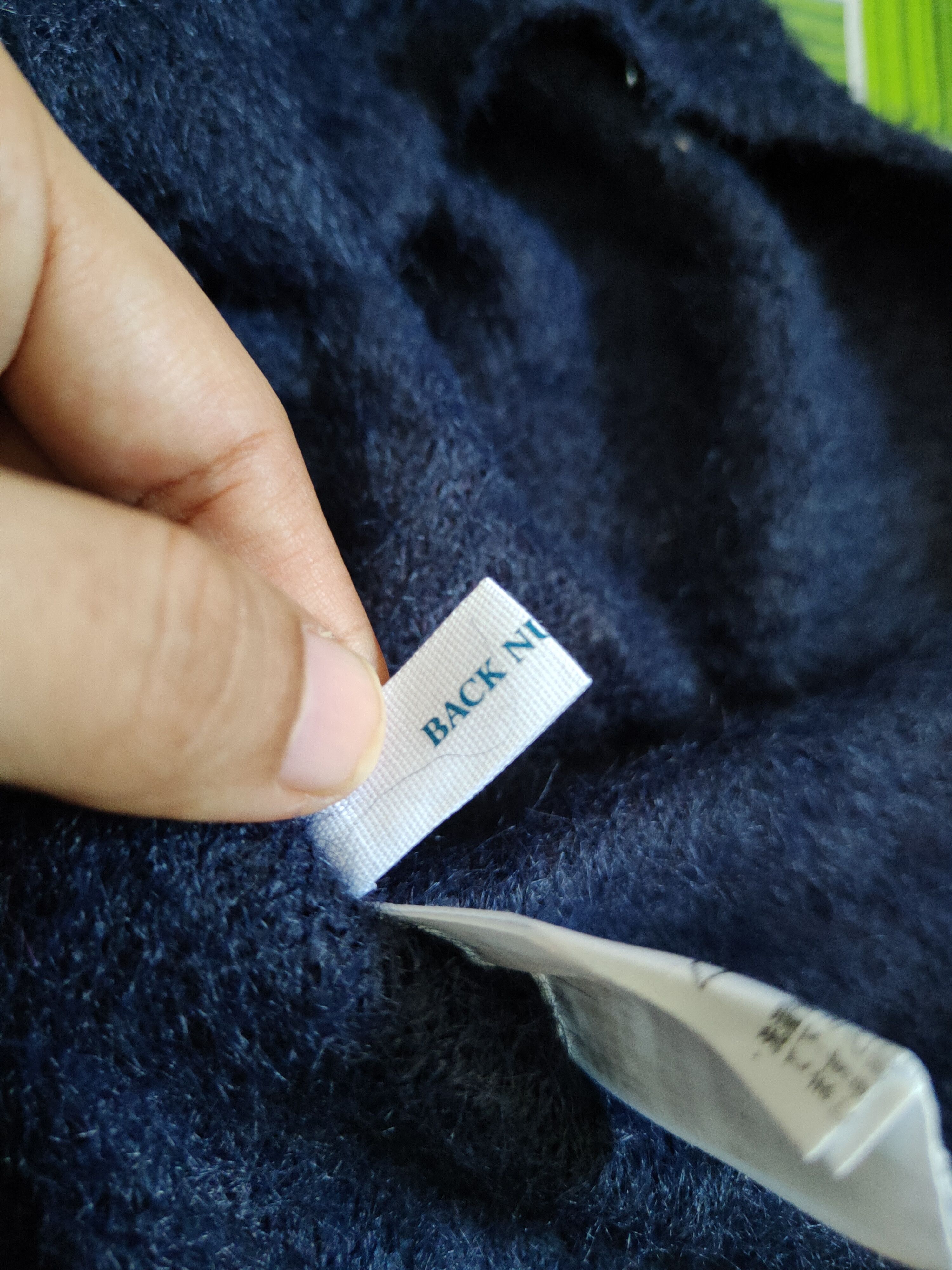 Homespun Knitwear × Japanese Brand × Vintage Back Number Navy Shag Shaggy Fur Mohair Knitwear #S2175 Size M / US 6-8 / IT 42-44 - 13 Thumbnail