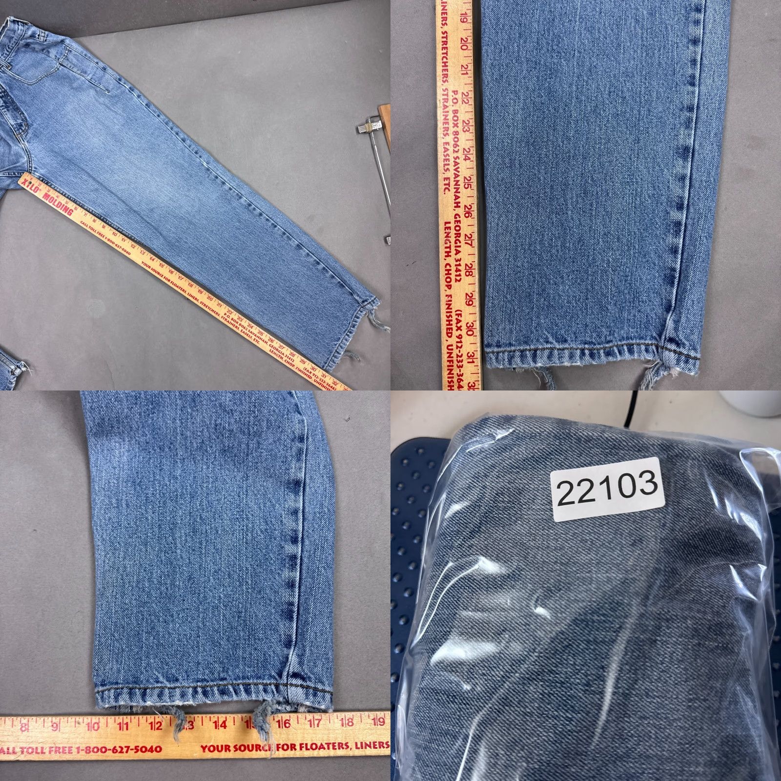 Guess VINTAGE GUESS Jeans Mens 32x32 Blue Pants Denim Distressed 90s Thrashed Made USA 5-Pocket Size US 32 / EU 48 - 10 Thumbnail