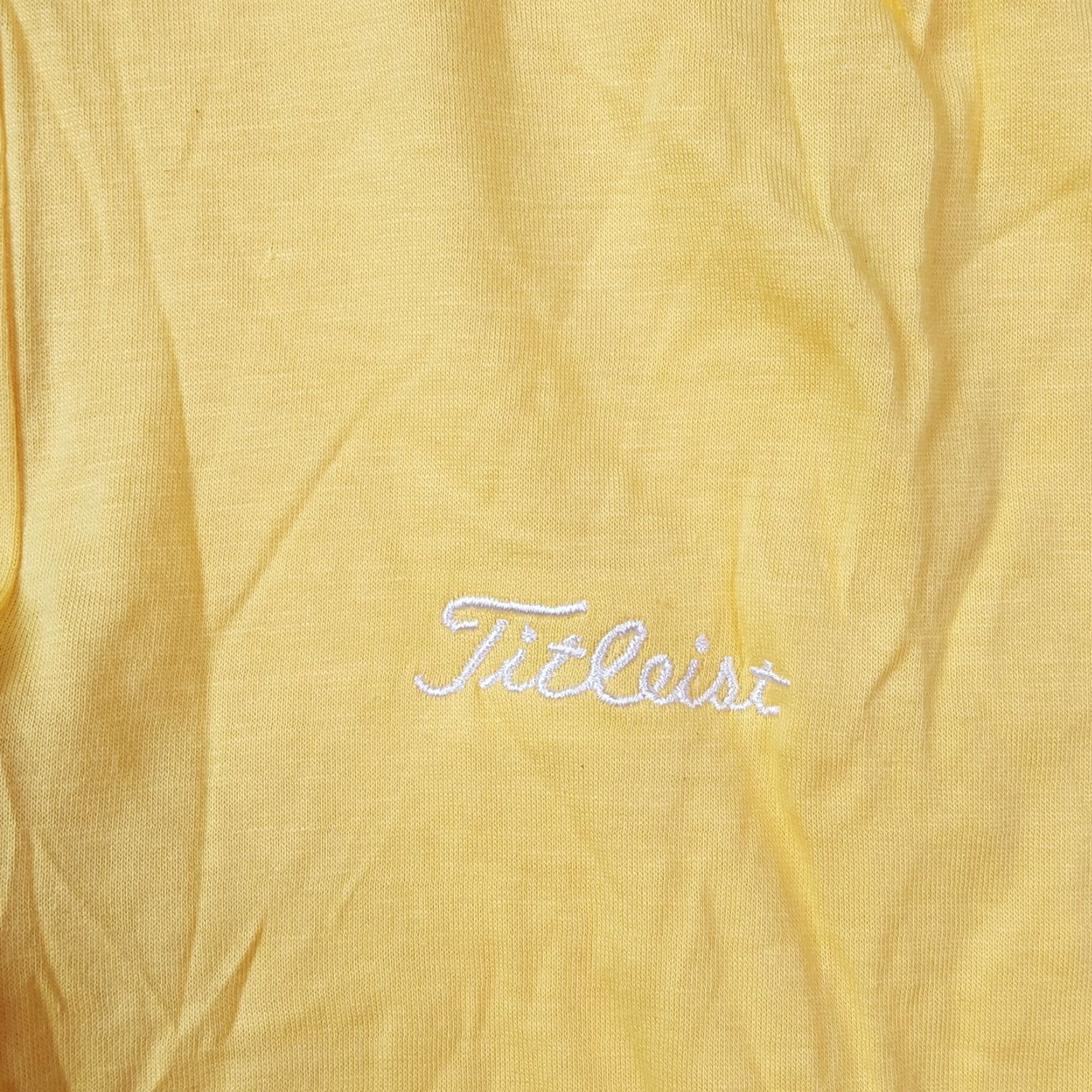 Titleist VINTAGE Titleist Golf Men’s Large Yellow Collared Short Sleeve Polo Shirt Size US L / EU 52-54 / 3 - 3 Thumbnail