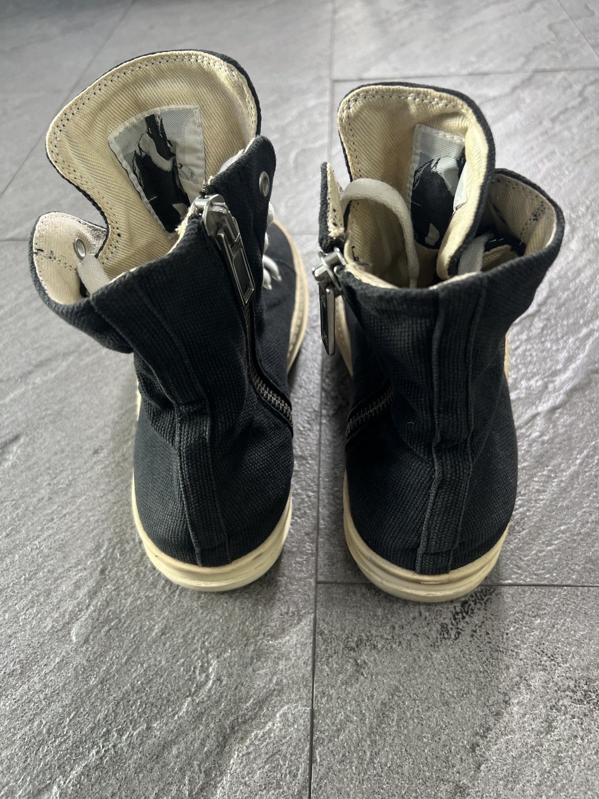 Rick Owens Drkshdw Rick Owens DRKSHDW Ramones High Canvas Sneaker EU40 Size US 7 / EU 40 - 5 Thumbnail