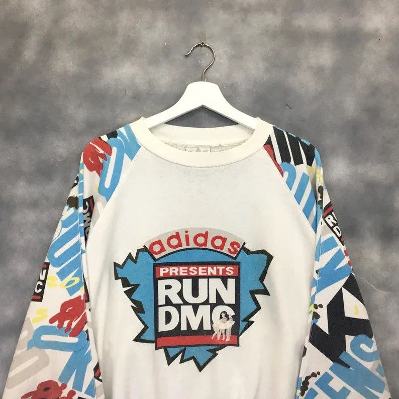 Adidas × RUN DMC × Vintage Vintage Adidas Run DMC Hollis Crew 1985 Sweatshirts Size US L / EU 52-54 / 3 - 4 Thumbnail