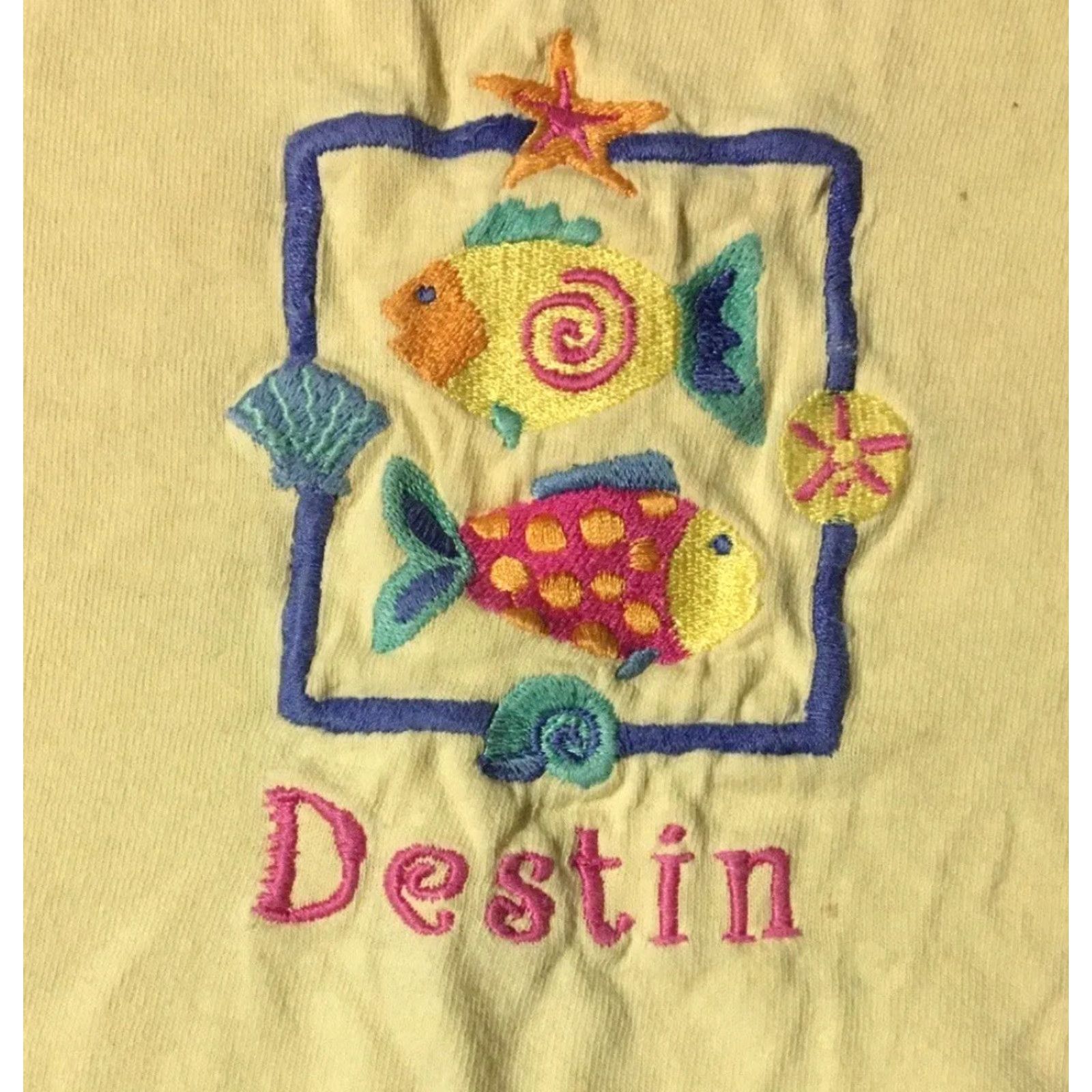 destin VINTAGE Destin Florida 90s faded distressed spellout shirt M USA Yellow T-Shirt Mens Casual Retro Grunge 80s 90s USA Beach Size US M / EU 48-50 / 2 - 2 Thumbnail