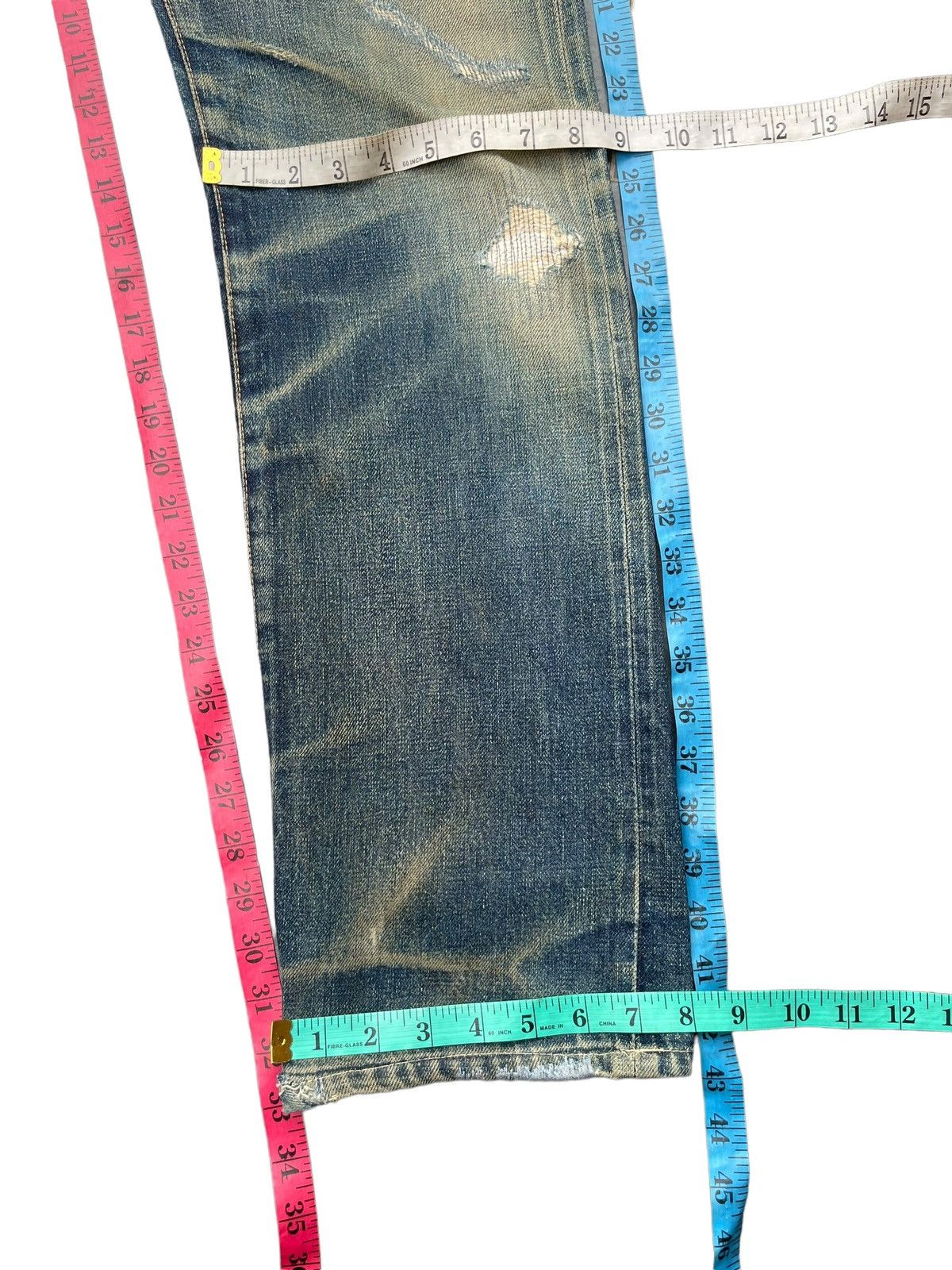 Octopus × Vintage Vintage Octopus Army Selvedge Distresed Denim Size US 30 / EU 46 - 24 Thumbnail