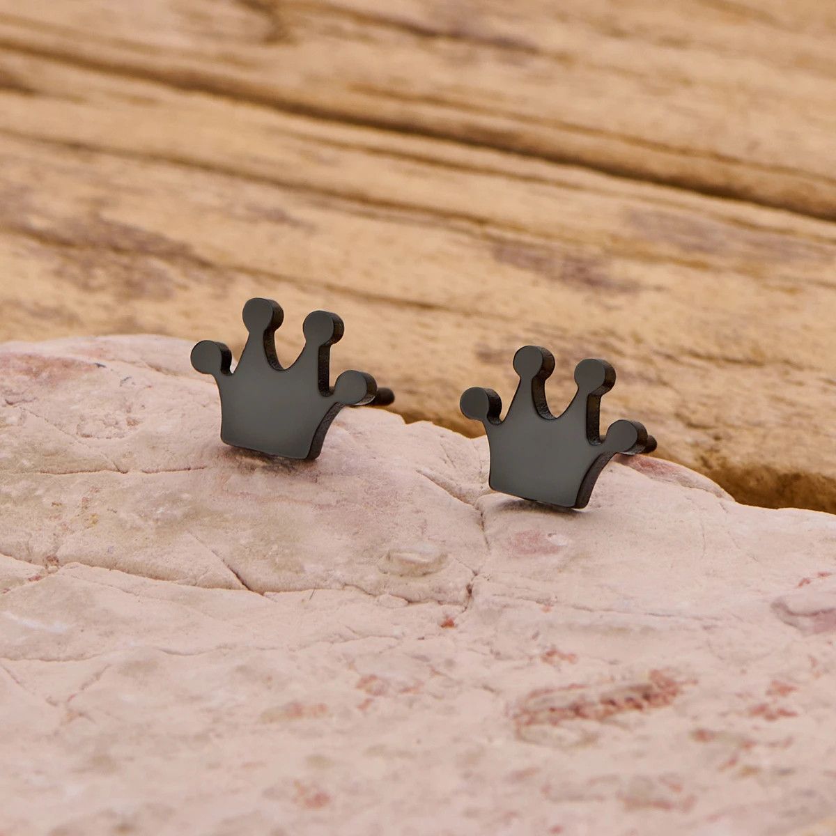 Jewelry Mini Crown Earrings Charm Earring Gift Size ONE SIZE - 1 Preview