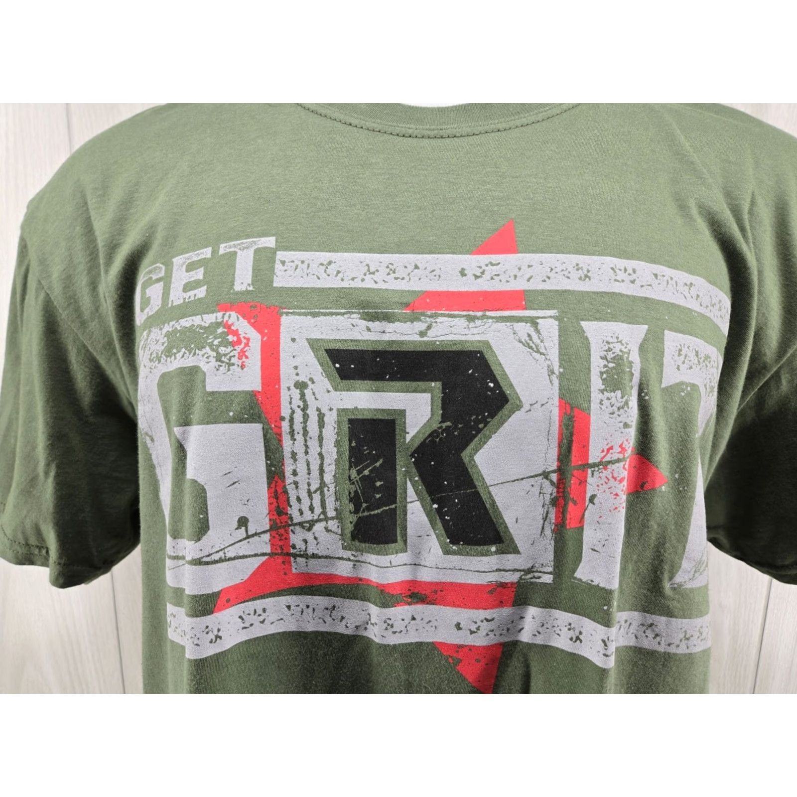 Vintage WWE Edge Get Grit Green Wrestling Mens T-Shirt XL Cotton Short Sleeve Crew Neck Graphic Tee Authentic Wear Size XL Mens Size US XL / EU 56 / 4 - 3 Thumbnail