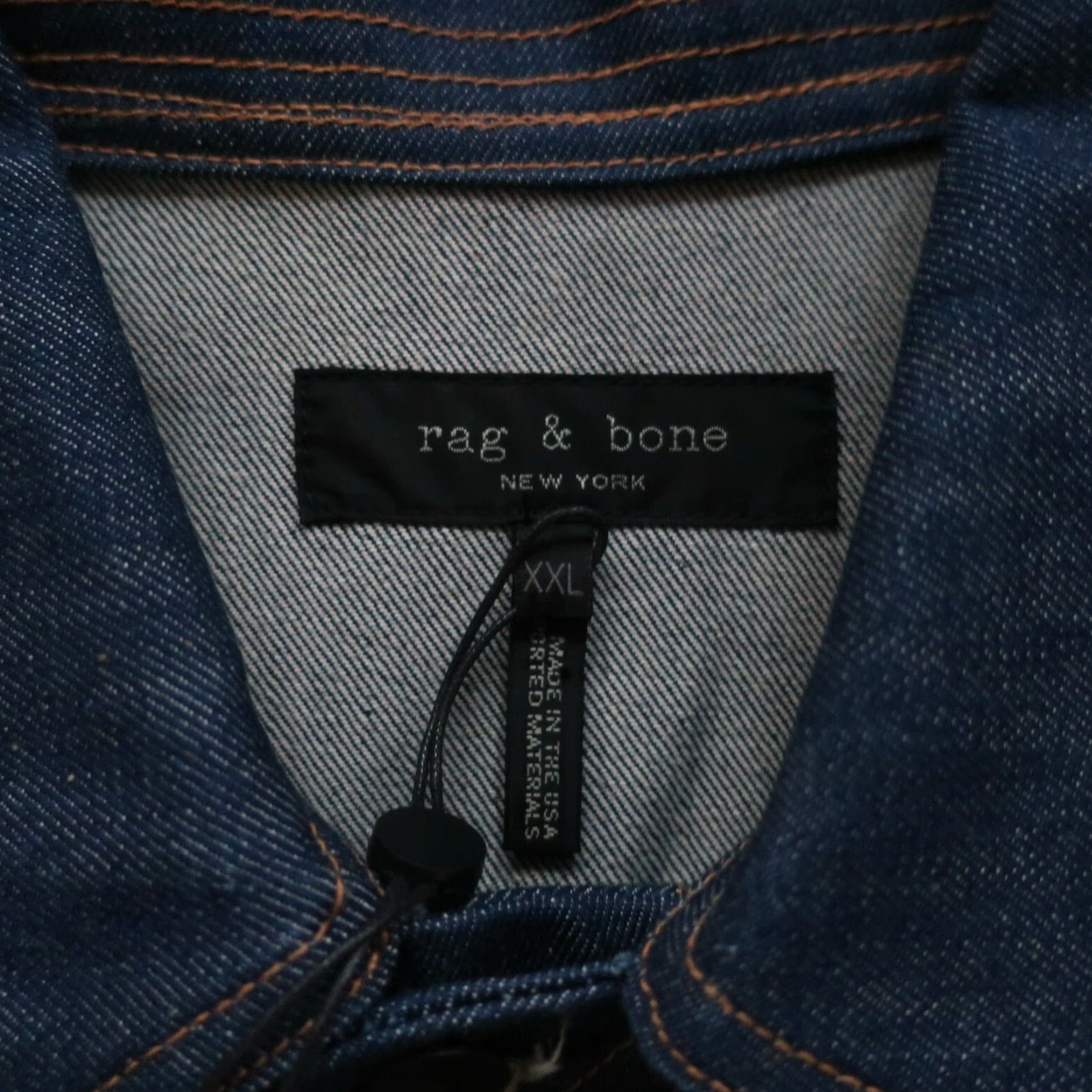 Rag & Bone Rag & Bone Denim Trucker Jacket - Dark Wash Selvedge Denim - XX-Large - Men - Jeans Jacket Size US 39 - 7 Thumbnail