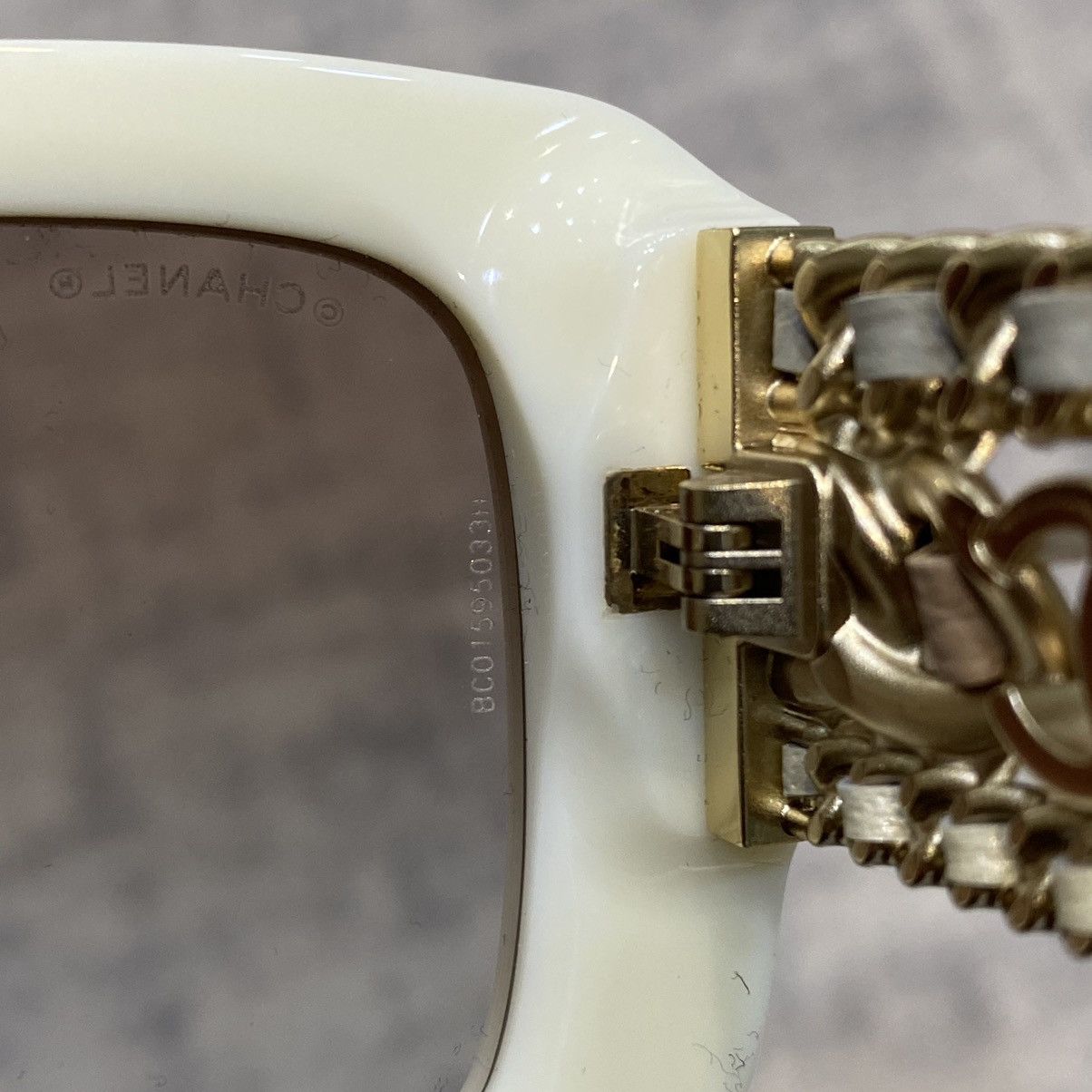 Chanel CHANEL 0CH5535Q 125513 WHITE BROWN Size ONE SIZE - 4 Thumbnail