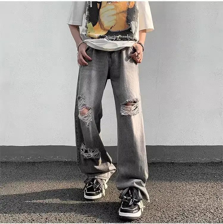 Japanese Brand Leisure washed distressed jeans Size US 32 / EU 48 - 4 Thumbnail