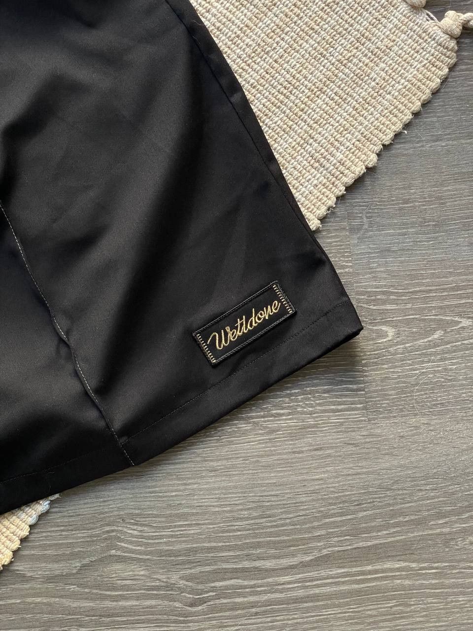 WE11DONE We11Done Stitching Black Cotton Track Oversize Fit Shorts Size US 34 / EU 50 - 11 Thumbnail