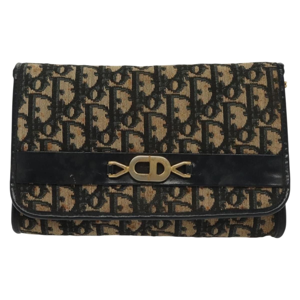Dior DIOR Trotter Canvas Chain Shoulder Bag Navy Gold Size ONE SIZE - 2 Thumbnail
