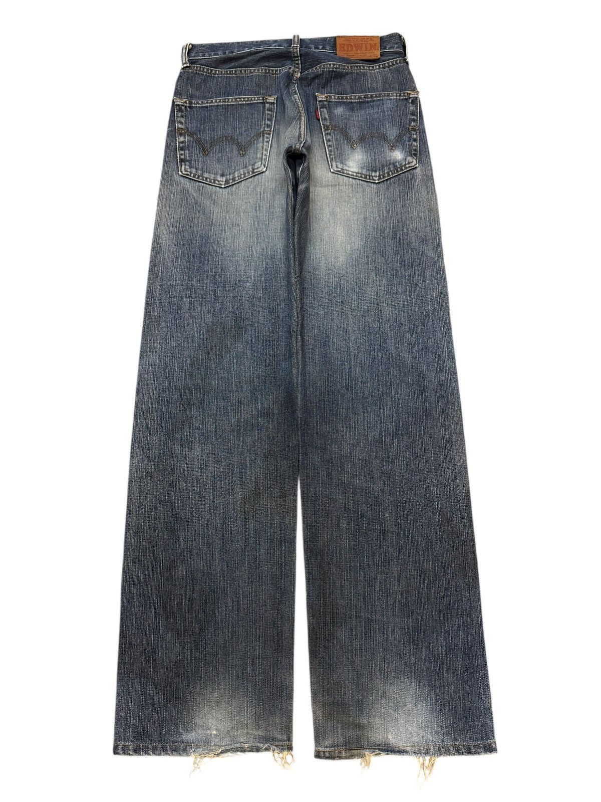 Edwin Vintage 90s Edwin 503 Faded Wash Distressed Wide Leg Baggy Size US 28 / EU 44 - 2 Thumbnail