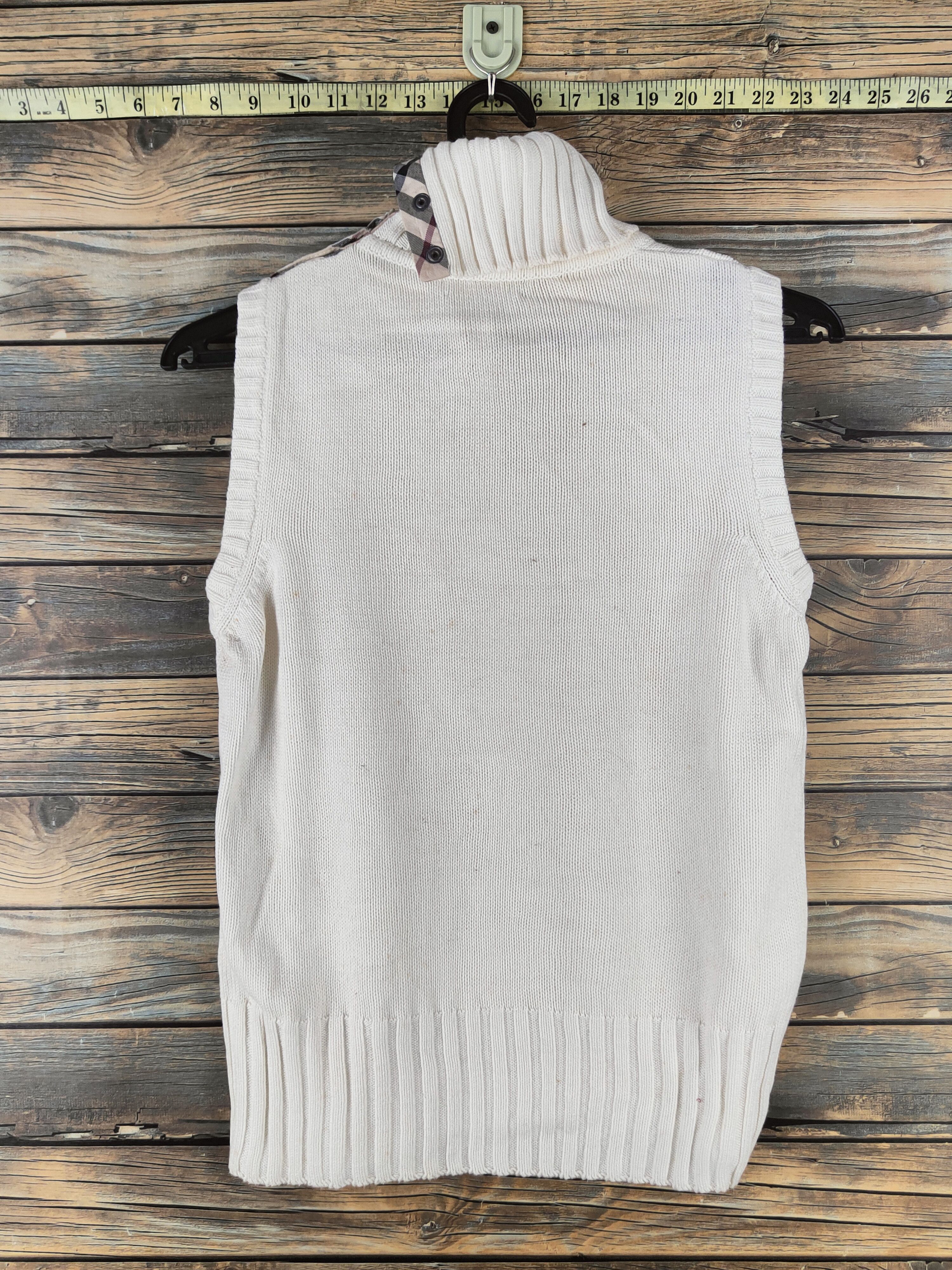Burberry DL Burberry White Sleeveless Knitwear Sweatshirts #46-609 Size S / US 4 / IT 40 - 7 Thumbnail