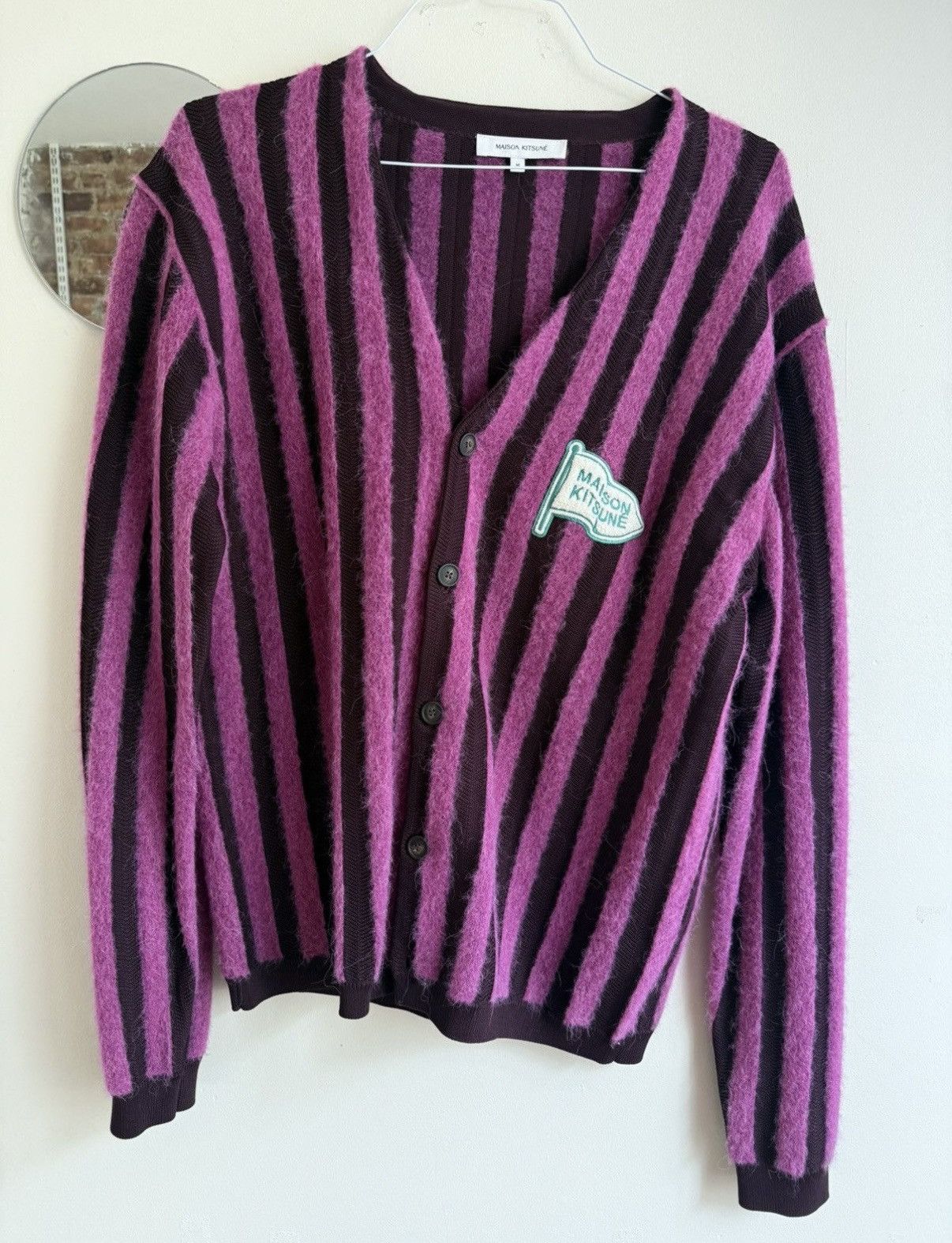 Maison Kitsune Maison kitsune striped comfort cardigan Size US M / EU 48-50 / 2 - 2 Thumbnail