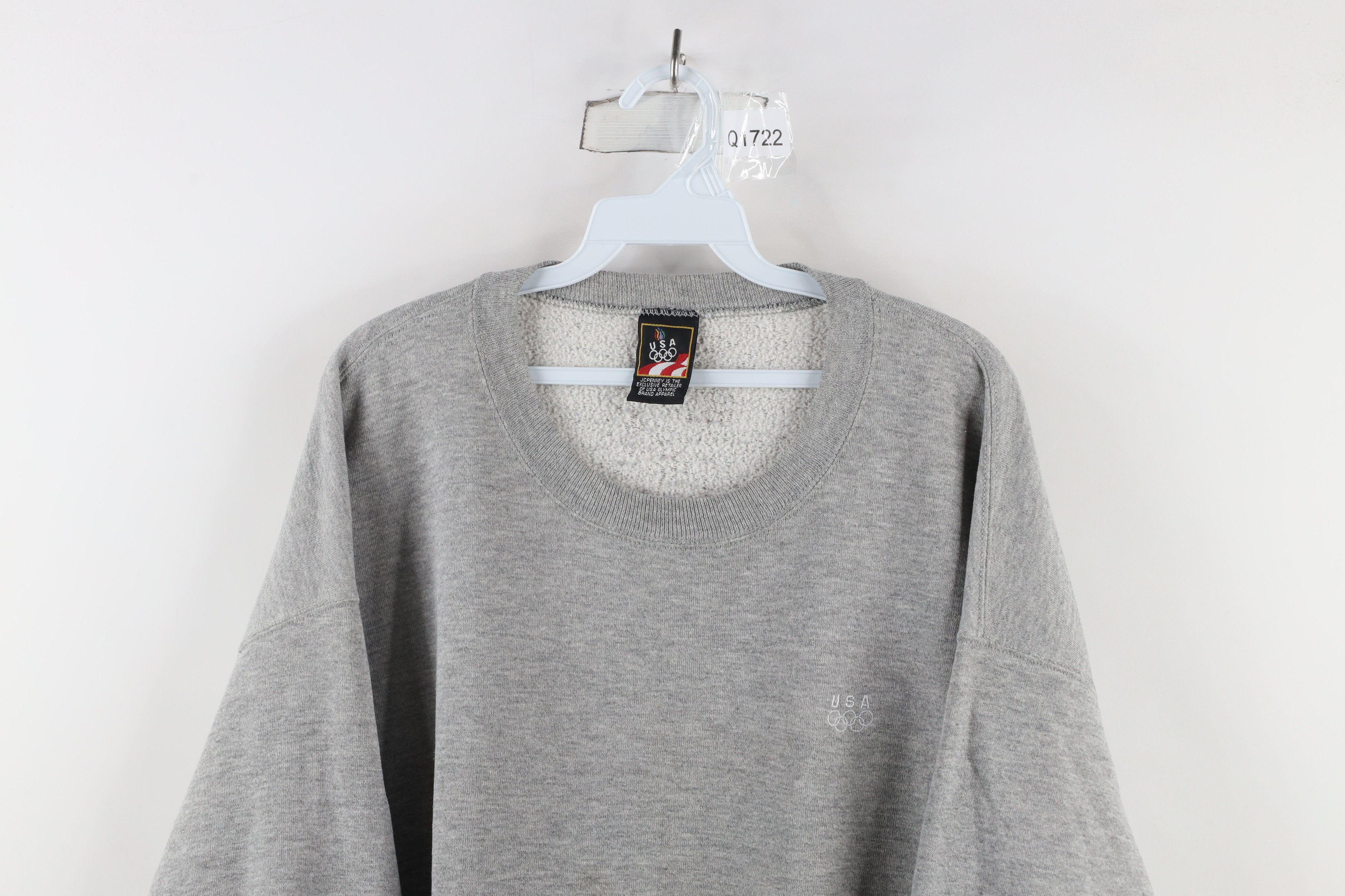 Vintage Vintage 90s USA Olympics Crewneck Sweatshirt Heather Gray Size US XXL / EU 58 / 5 - 2 Thumbnail