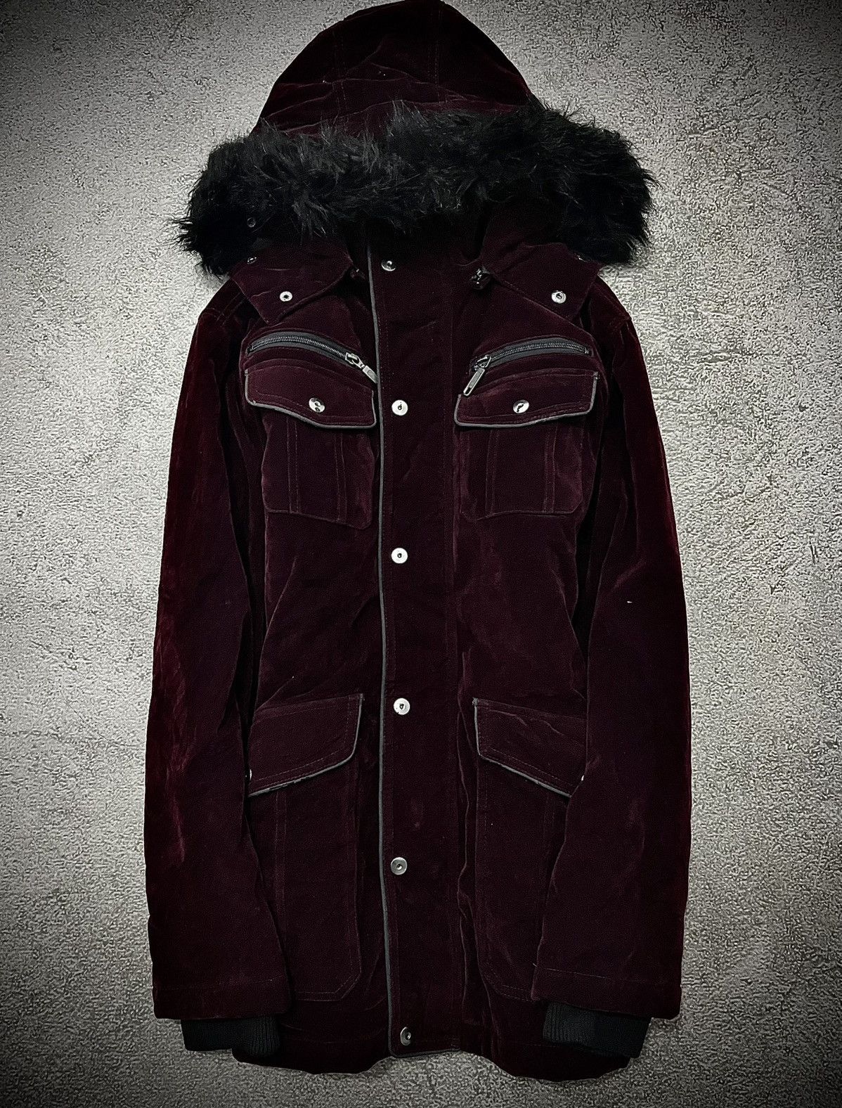 Japanese Brand 2000s NAUGHTY STYLE BONDAGE VELVET FAUX FUR JACKET PUNK Size US L / EU 52-54 / 3 - 1 Thumbnail