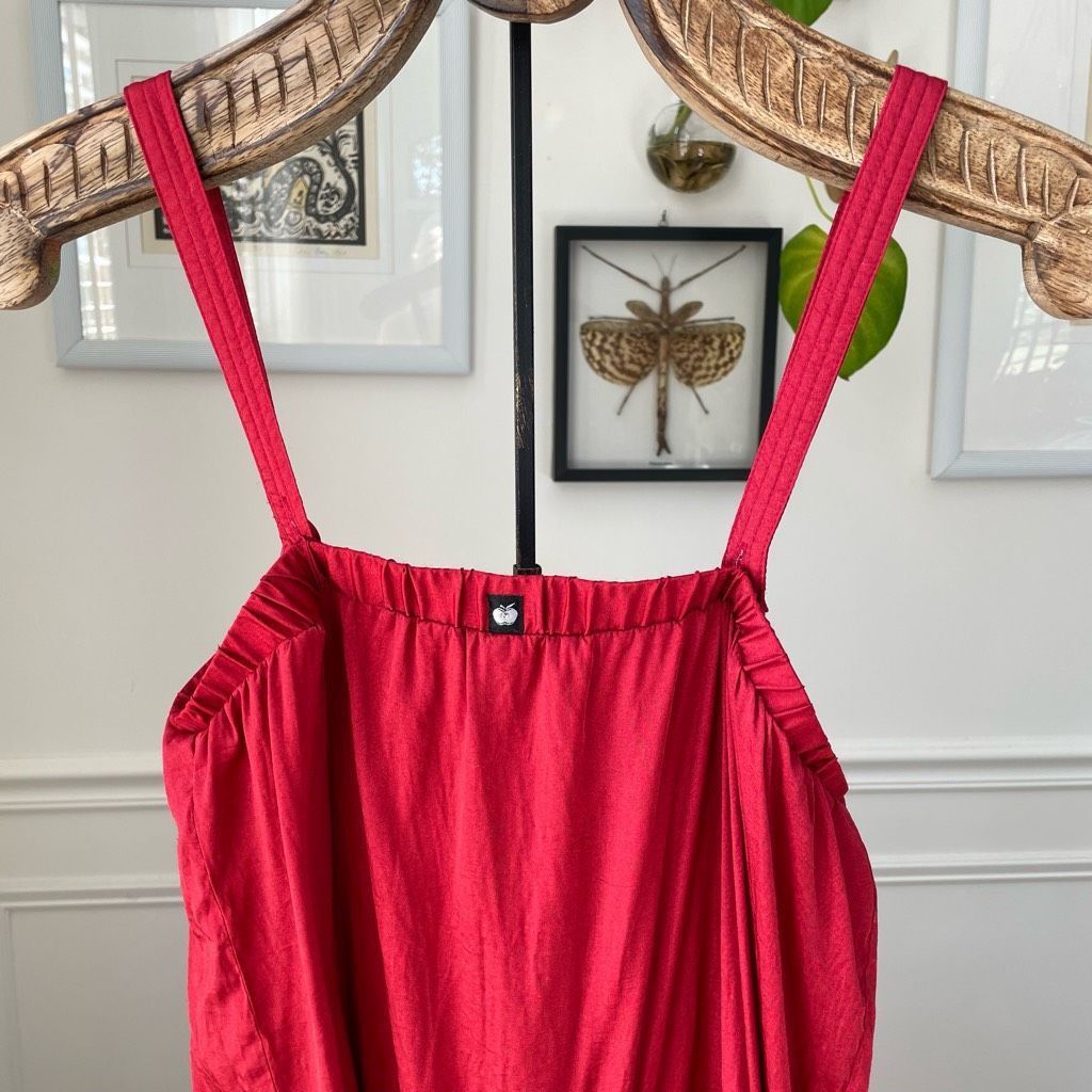Other Vintage Y2K Apple Bottoms Red Satin Romper Removable Straps Size US 28 / EU 44 - 12 Thumbnail