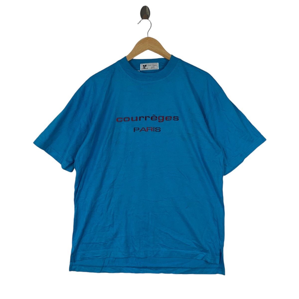 Courreges Vintage COURREGES PARIS HOMME Collection Tee Shirt Size US L / EU 52-54 / 3 - 1 Thumbnail