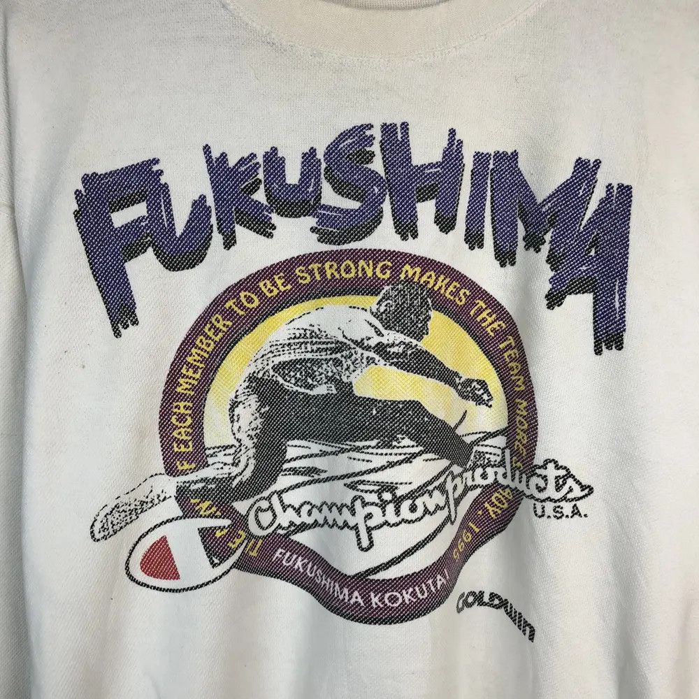 Champion 95' Champion Fukushima Marathon b4 nuclear sweatshirt #A494 Size US XL / EU 56 / 4 - 9 Thumbnail