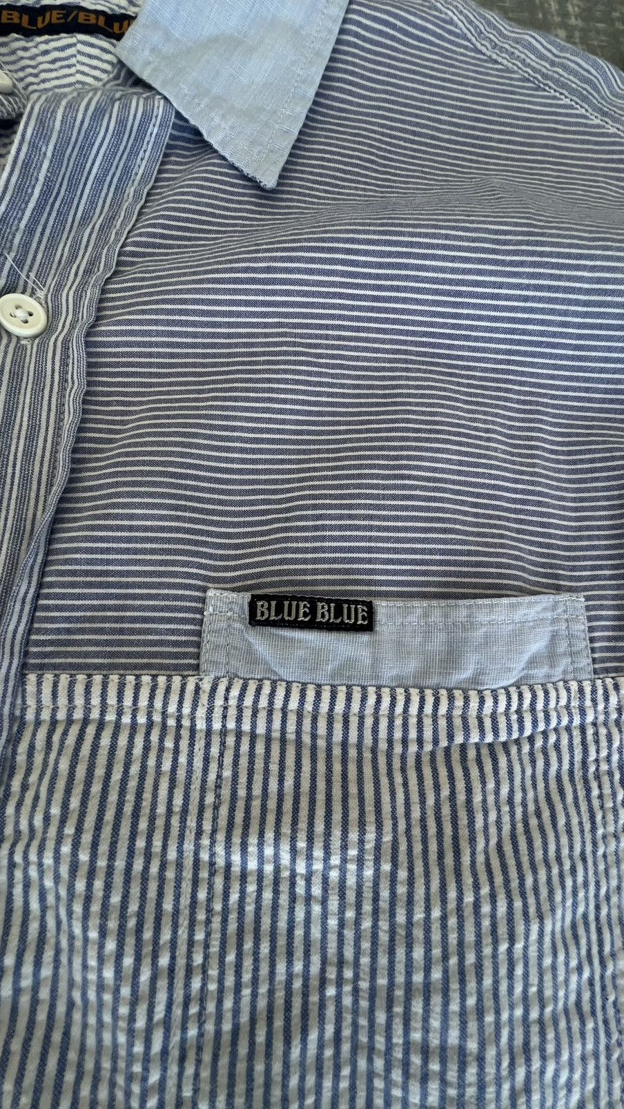 Blue Blue Japan Multi Pattern Button Up Shirt Size US S / EU 44-46 / 1 - 3 Thumbnail