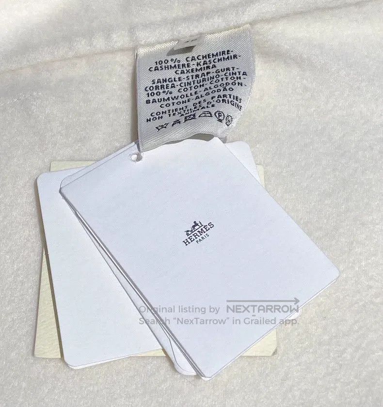 Hermes Hermes White cashmere coat with hood, short style Size XS / US 0-2 / IT 36-38 - 6 Thumbnail