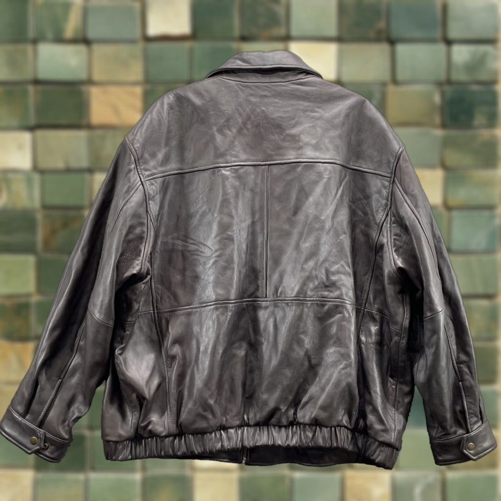 Roundtree & Yorke VINTAGE Roundtree & Yorke Leather Jacket Mens 3XB Moto Biker Retro Streetwear 90s Jacket Size US XXL / EU 58 / 5 - 1 Thumbnail