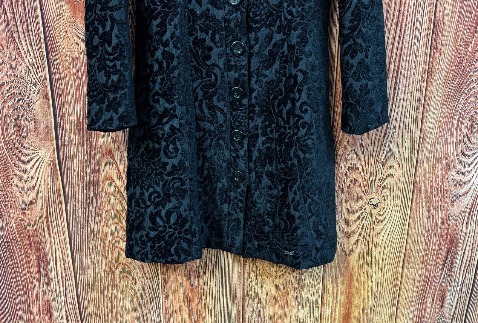 Desigual Desigual Wool Printed Black Womens Coat Size S / US 4 / IT 40 - 3 Thumbnail