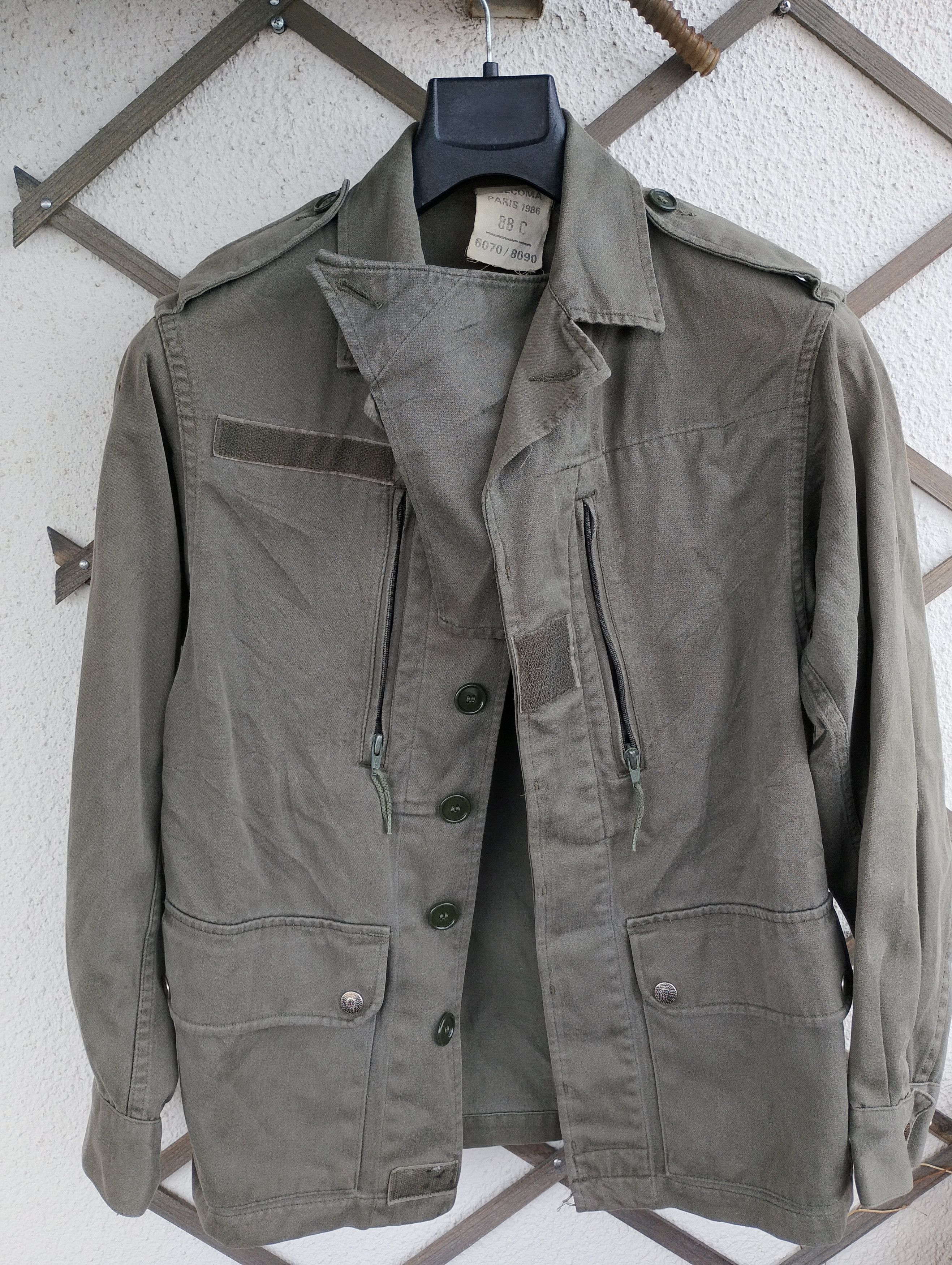Vintage Army French Military F1 Green Field Ugecoma Paris 86 jacket Size US S / EU 44-46 / 1 - 13 Thumbnail