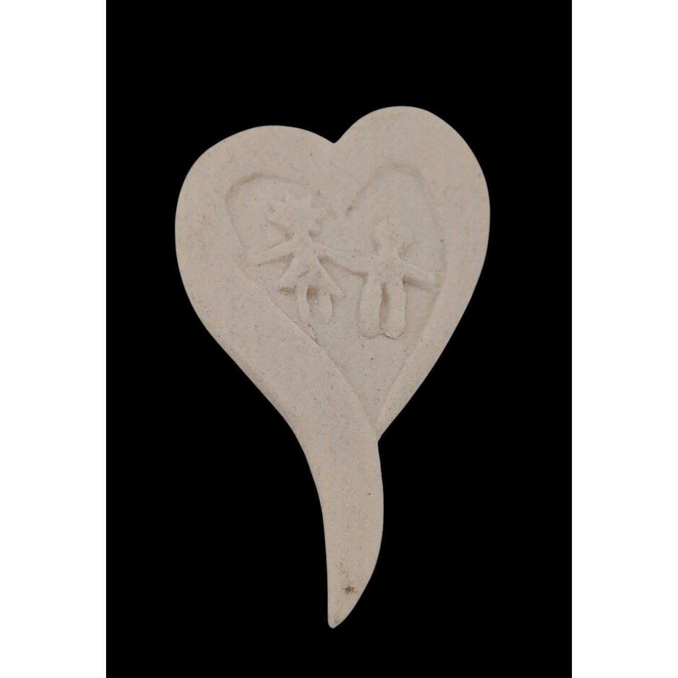 Other Vintage Handmade White Ceramic Kids In Heart Brooch Size ONE SIZE - 1 Thumbnail