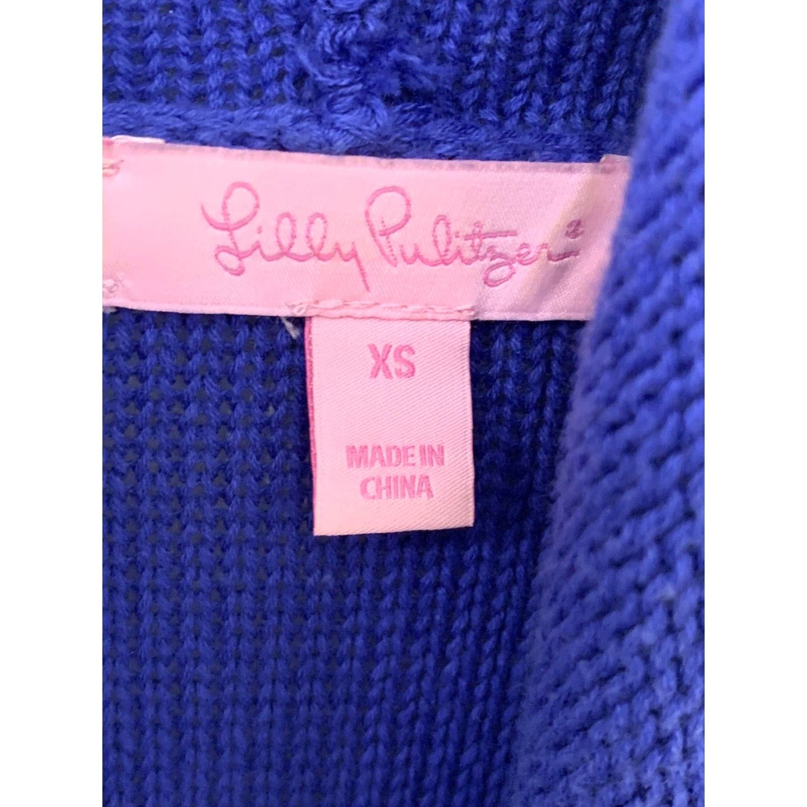 Lilly Pulitzer Lilly Pulitzer Women's Purple Fringed Sweater Vest XS Open Front Size XS / US 0-2 / IT 36-38 - 4 Thumbnail