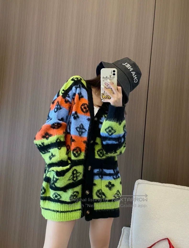 Louis Vuitton Louis Vuitton Colorful mohair knitted cardigan sweater Size US XS / EU 42 / 0 - 7 Thumbnail