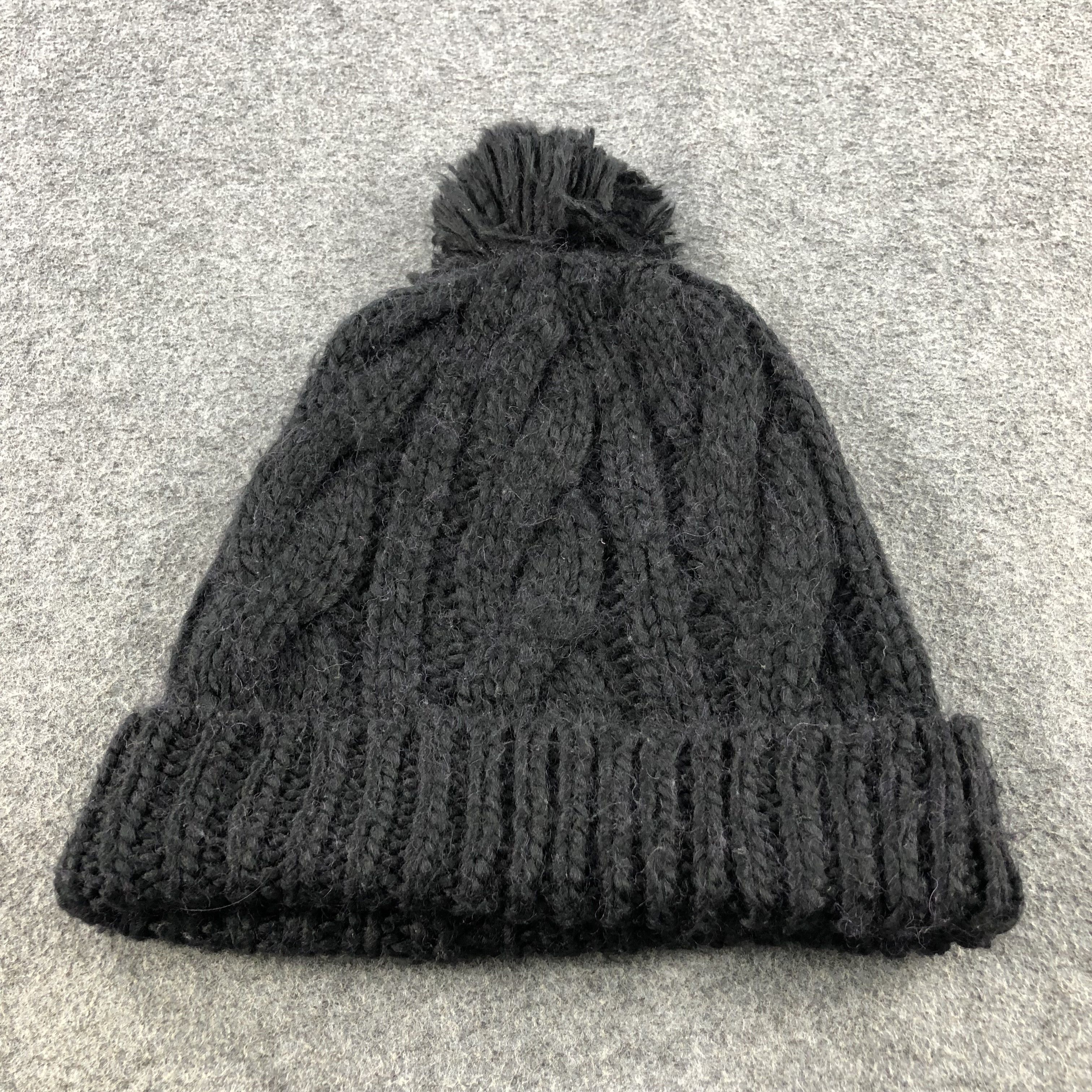 Vintage Glared Cable Knit Bobble Slouchy Beanie Snowcap B162 Size ONE SIZE - 3 Thumbnail