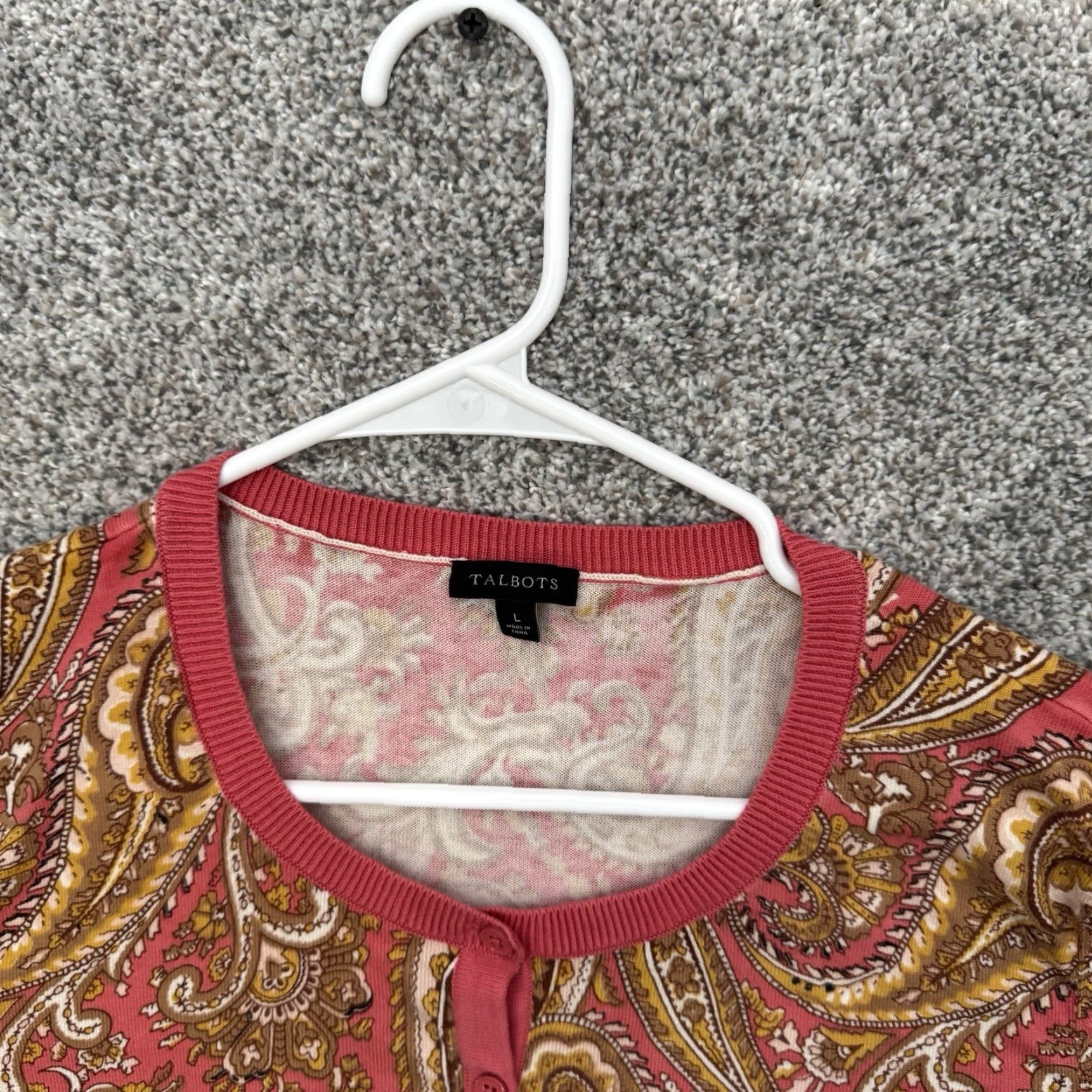 Talbots Talbots Cardigan Sweater L Paisley Boho Classic Preppy Librarian Quiet Luxury Size L / US 10 / IT 46 - 5 Thumbnail