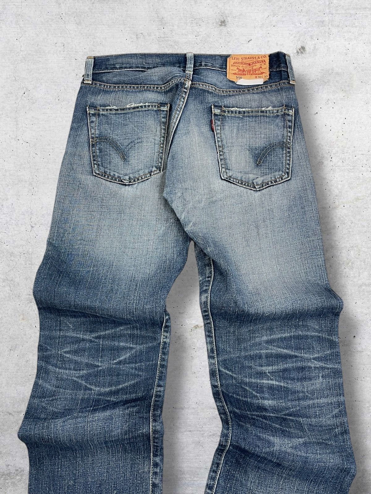 Levi's Vintage Clothing VINTAGE 505 LEVIS USA DESIGNER 90S INDIGO WASHED OLD DENIM Size US 30 / EU 46 - 12 Thumbnail